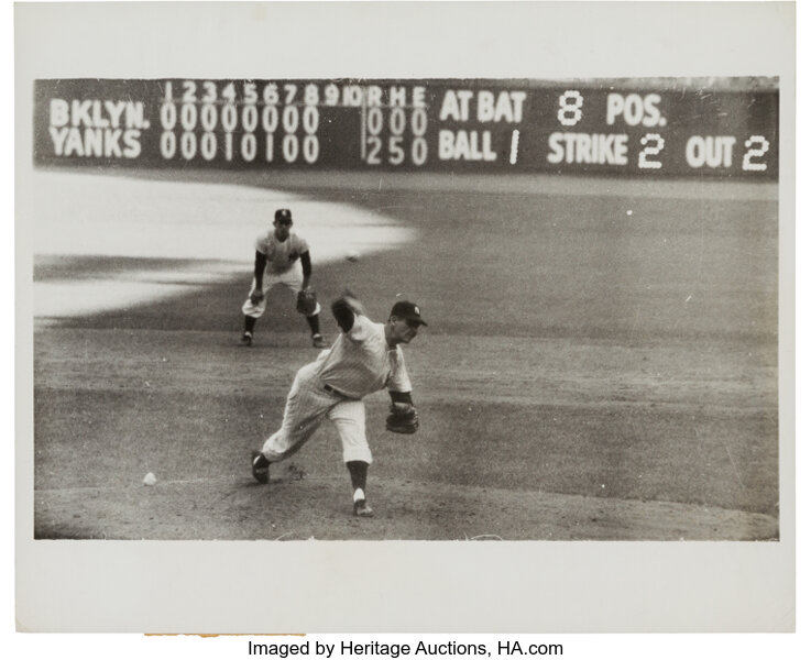 1956 Don Larsen Perfect Game Original News Photograph, PSA/DNA