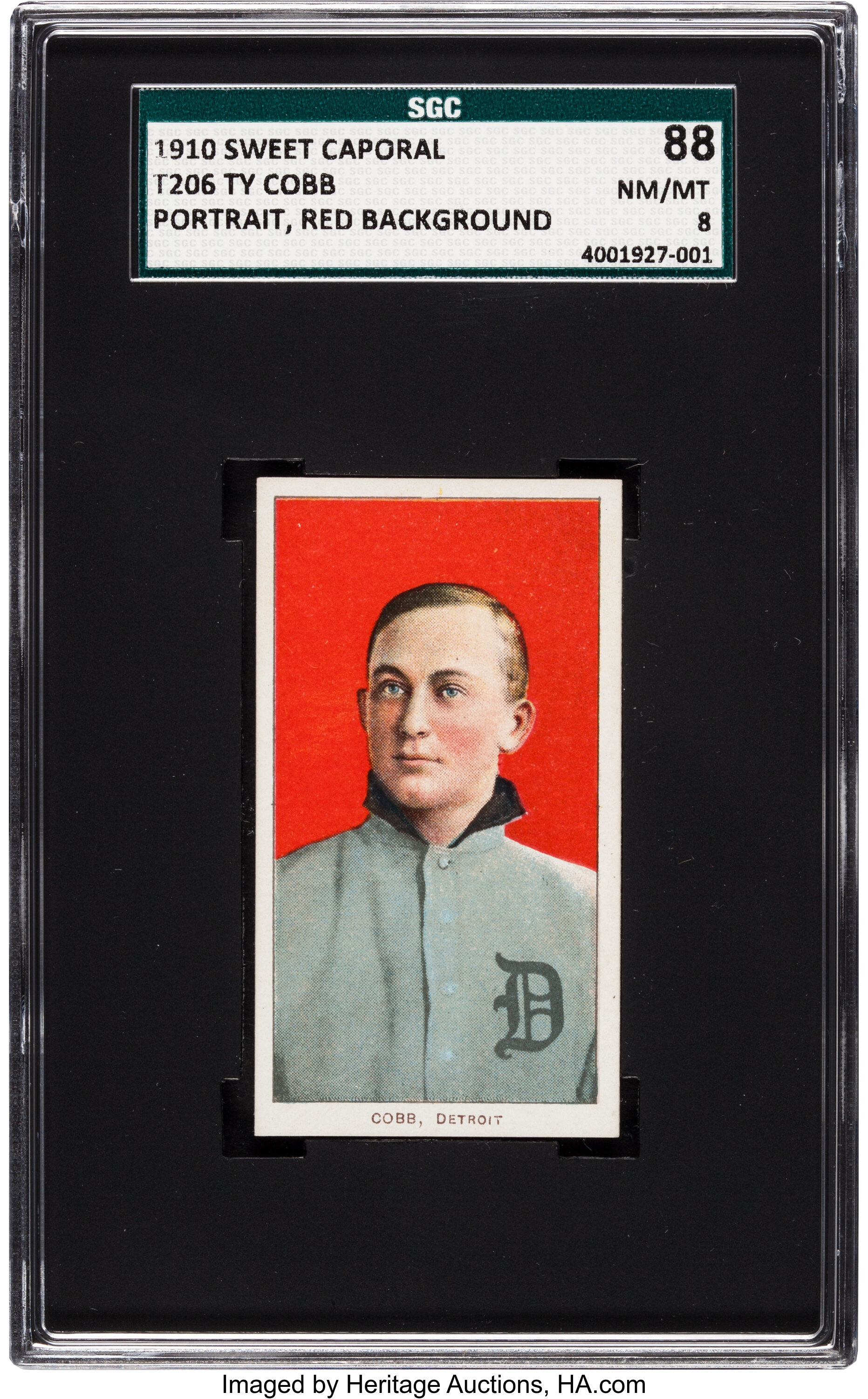 Ty Cobb, Detroit Tigers, baseball card portrait]