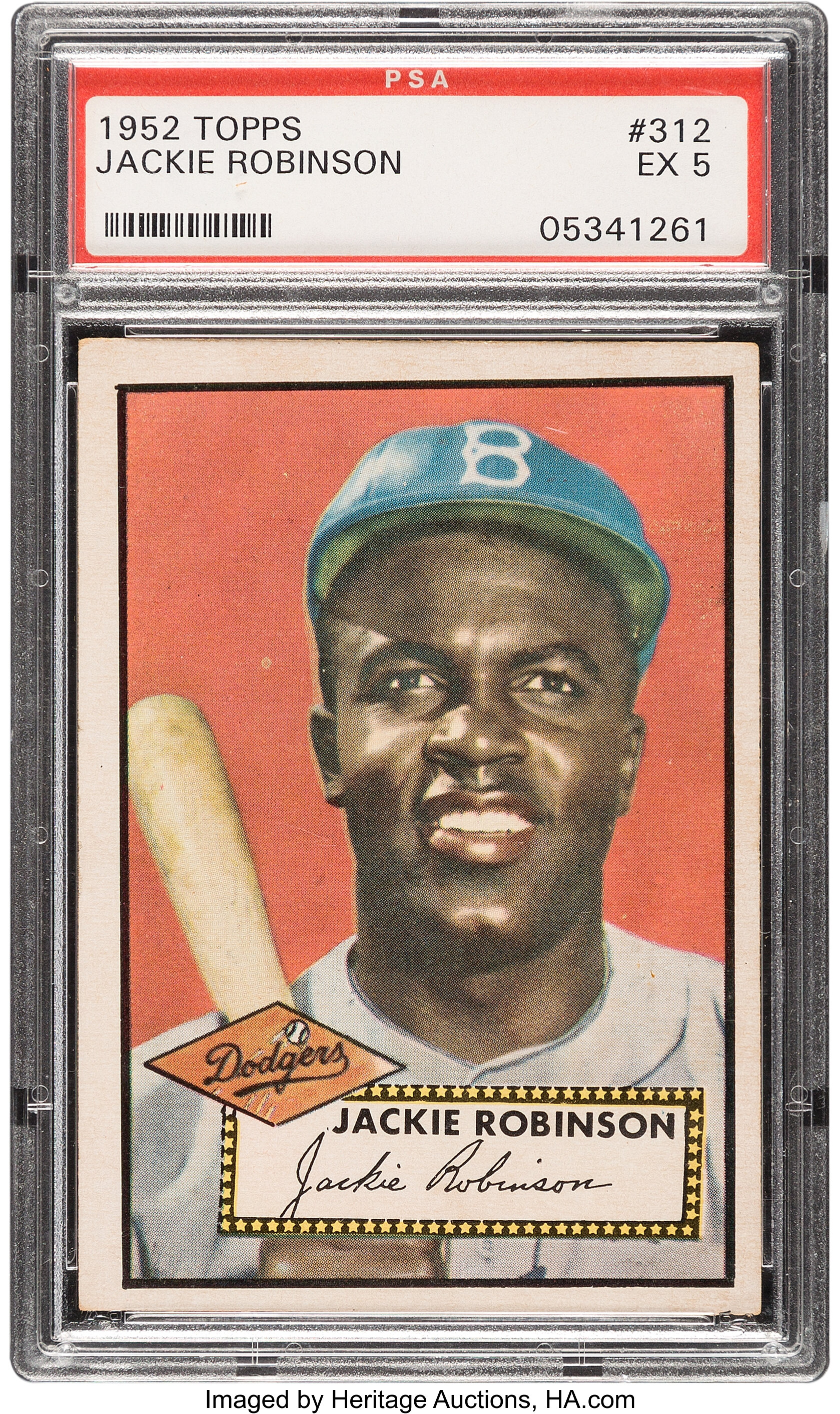 1952 Topps Jackie Robinson #312 PSA EX 5.... Baseball Cards