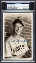 Ted Williams Autographed B/W Wire Photo PSA DNA/GAI  Autographs, Lot  #10053