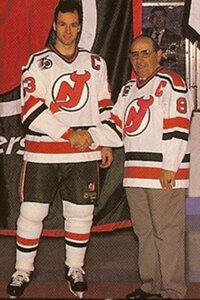 1991-92 New Jersey Devils Custom Jersey Presented to Yogi Berra., Lot  #81306