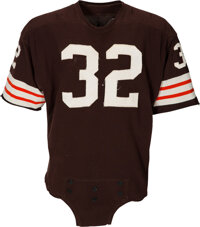 footballcollectible Jim Brown Throwbacks Classic Throwback Jersey, White