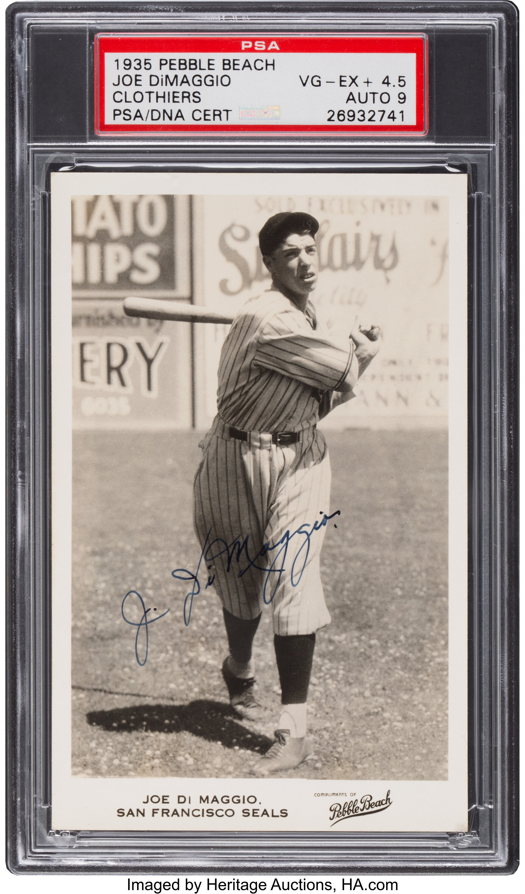 Joe Dimaggio PSA Authentic Auto New York Yankees 