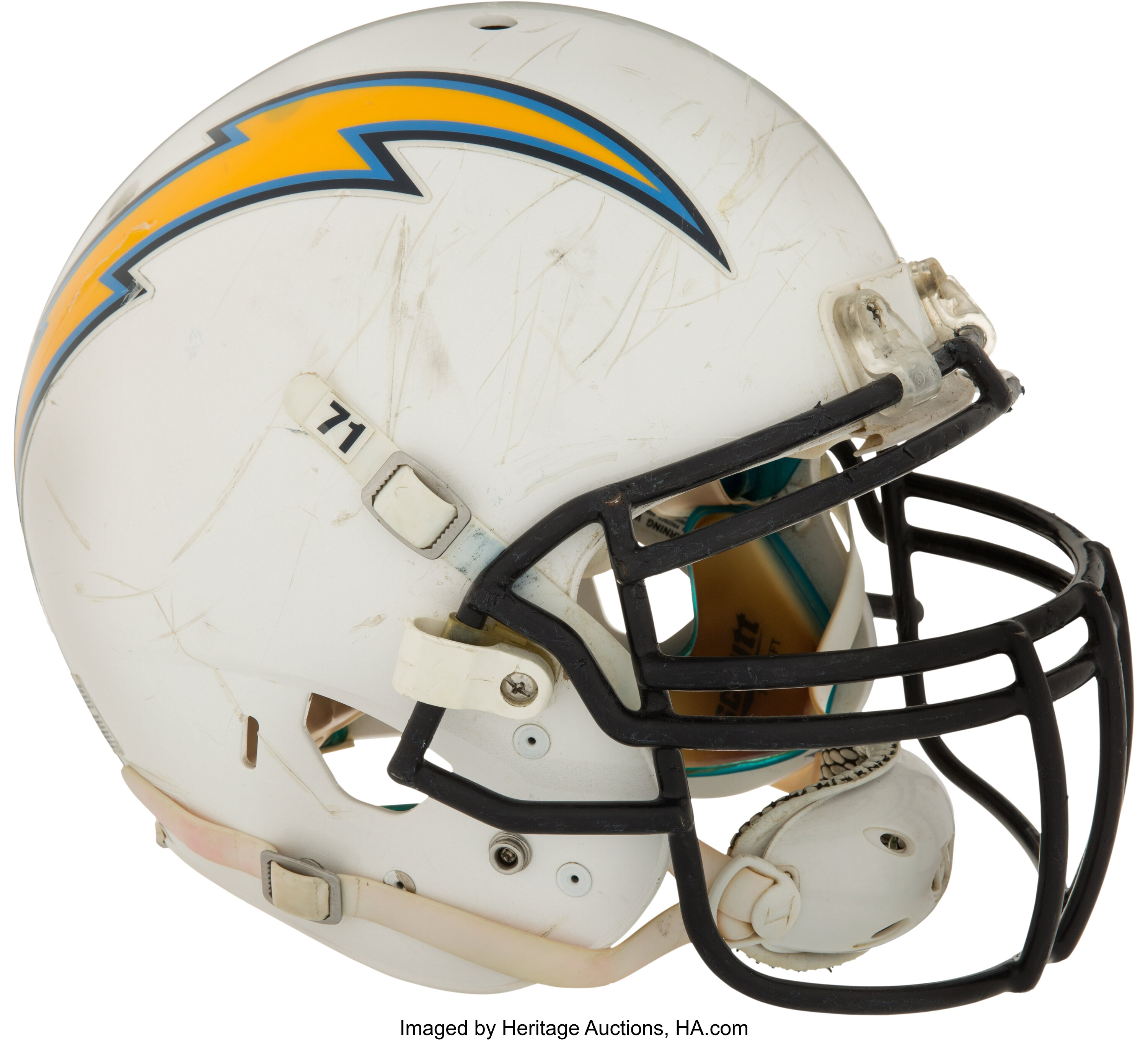 Lot Detail - Lot of San Diego Chargers Game-Used Helmets (3)