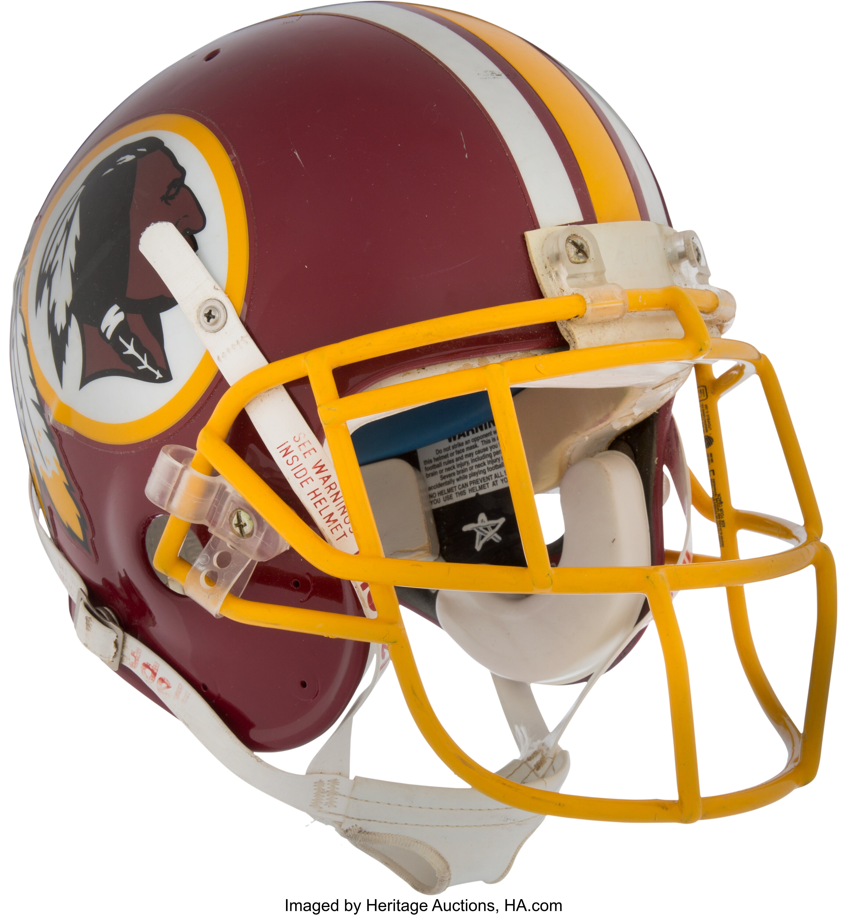 redskins game worn helmet