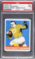 Lot Detail - 1948 Leaf #22 Steve Van Buren Green Jersey, Green Sock PSA 6  EX/MT