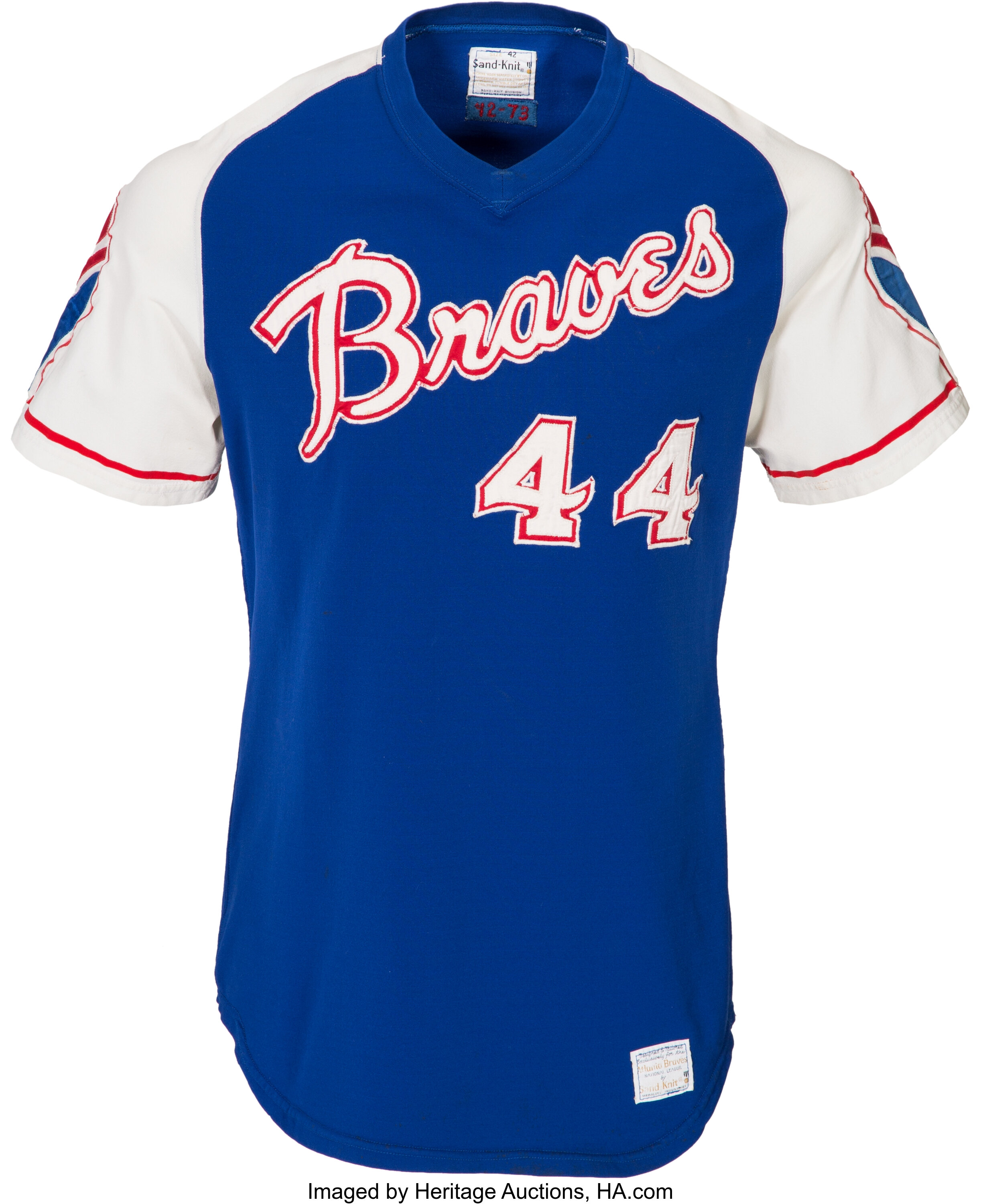 1973 Hank Aaron Game Worn Atlanta Braves Jersey Photo Matched Lot 81381 Heritage Auctions