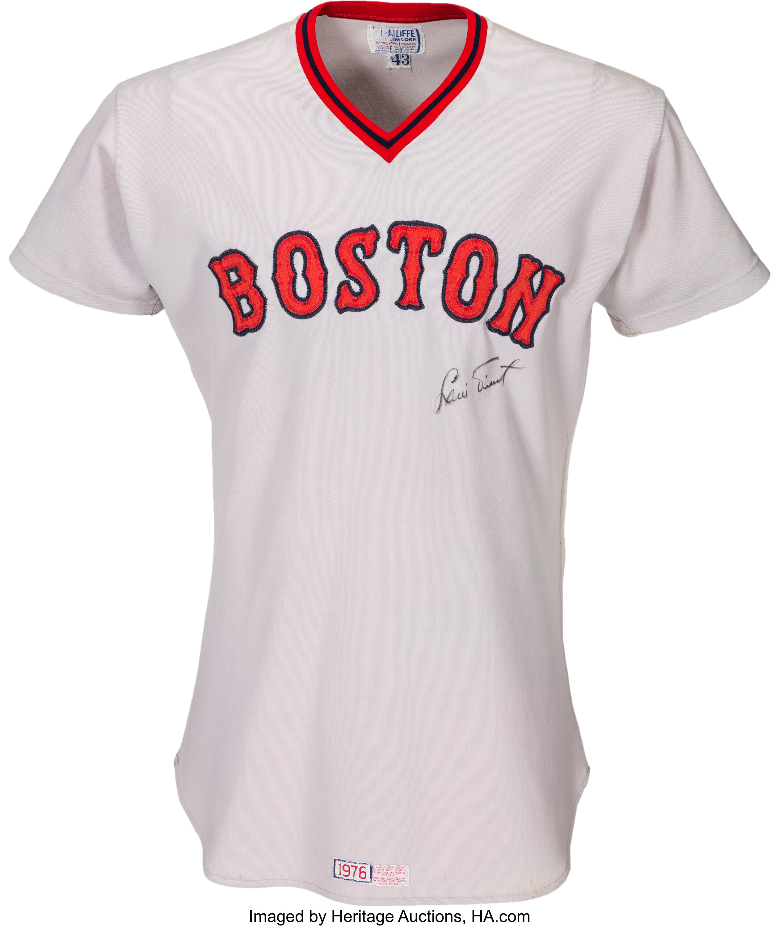 1976 Luis Tiant Game Worn Boston Red Sox Jersey. Baseball