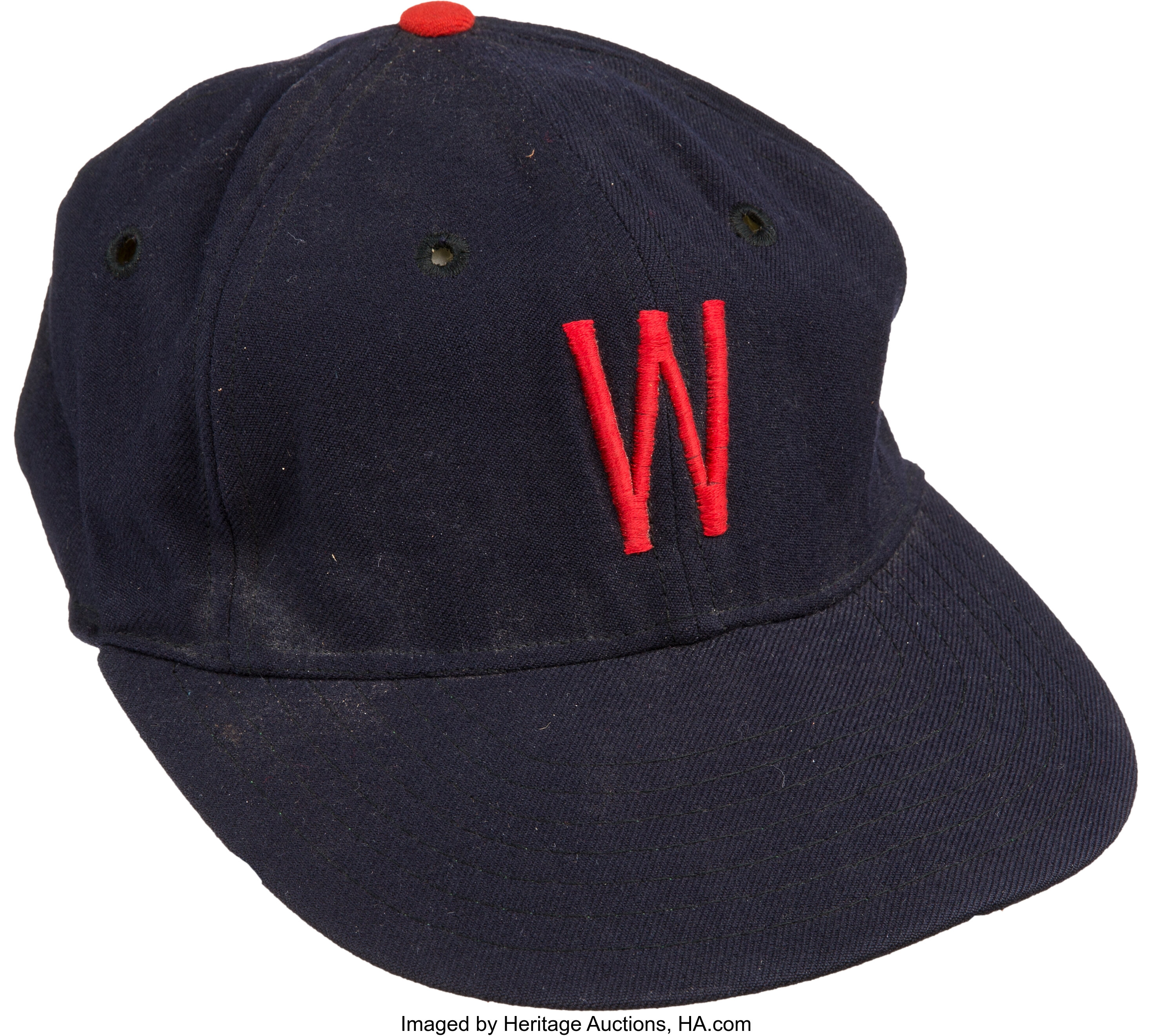 Lot Detail - Late 1950's Washington Senators Game Used Hat