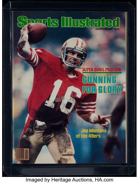 1982 Sports Illustrated Joe Montana Cover - First Montana Cover