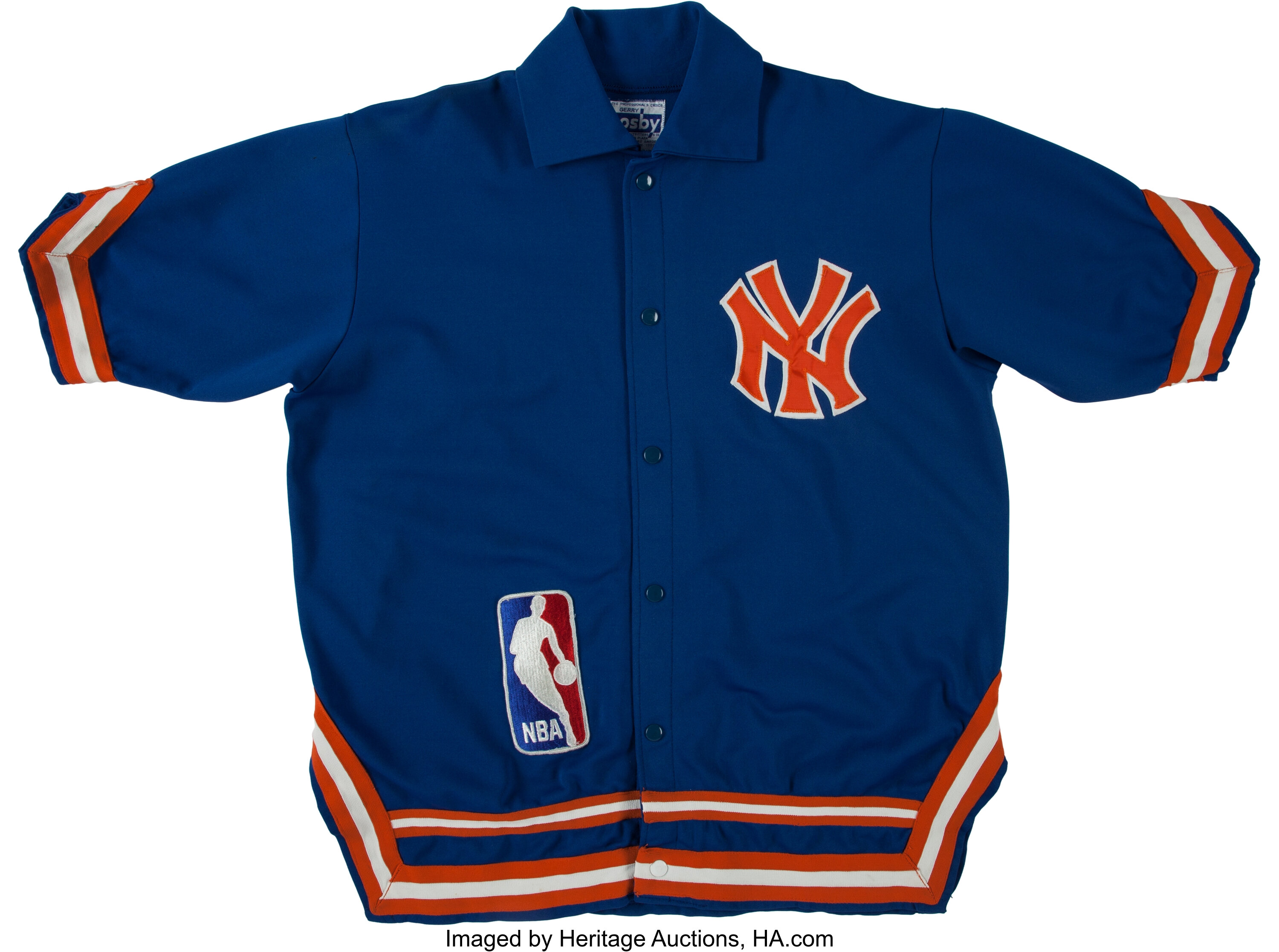1986 Cozell Mcqueen Game Issued New York Knicks Warmup Jacket And Lot 816 Heritage Auctions