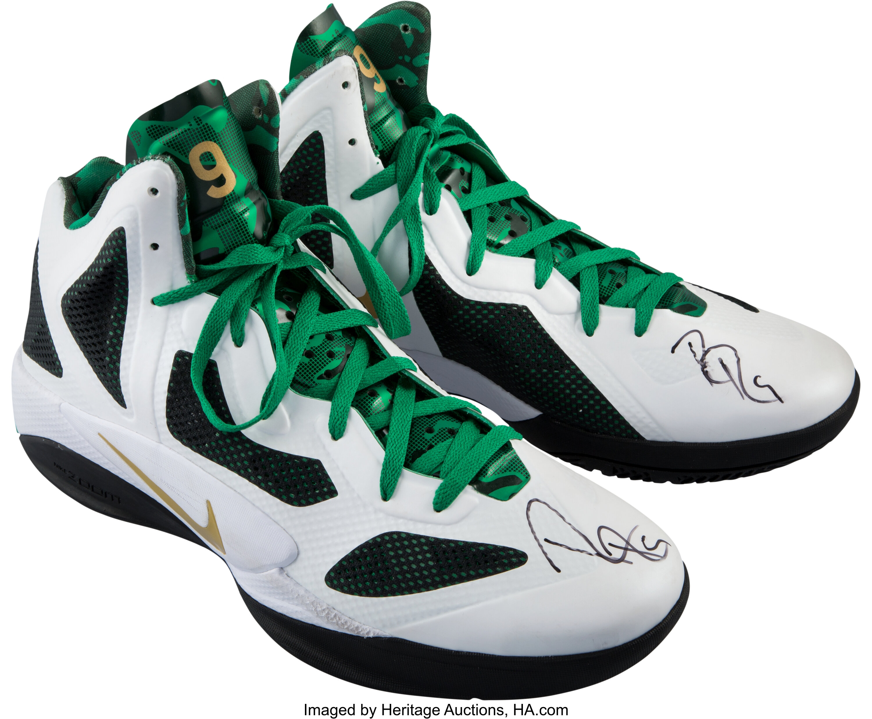 2011 Rajon Rondo Game Worn Signed Boston Celtics Sneakers Lot 82837 Heritage Auctions