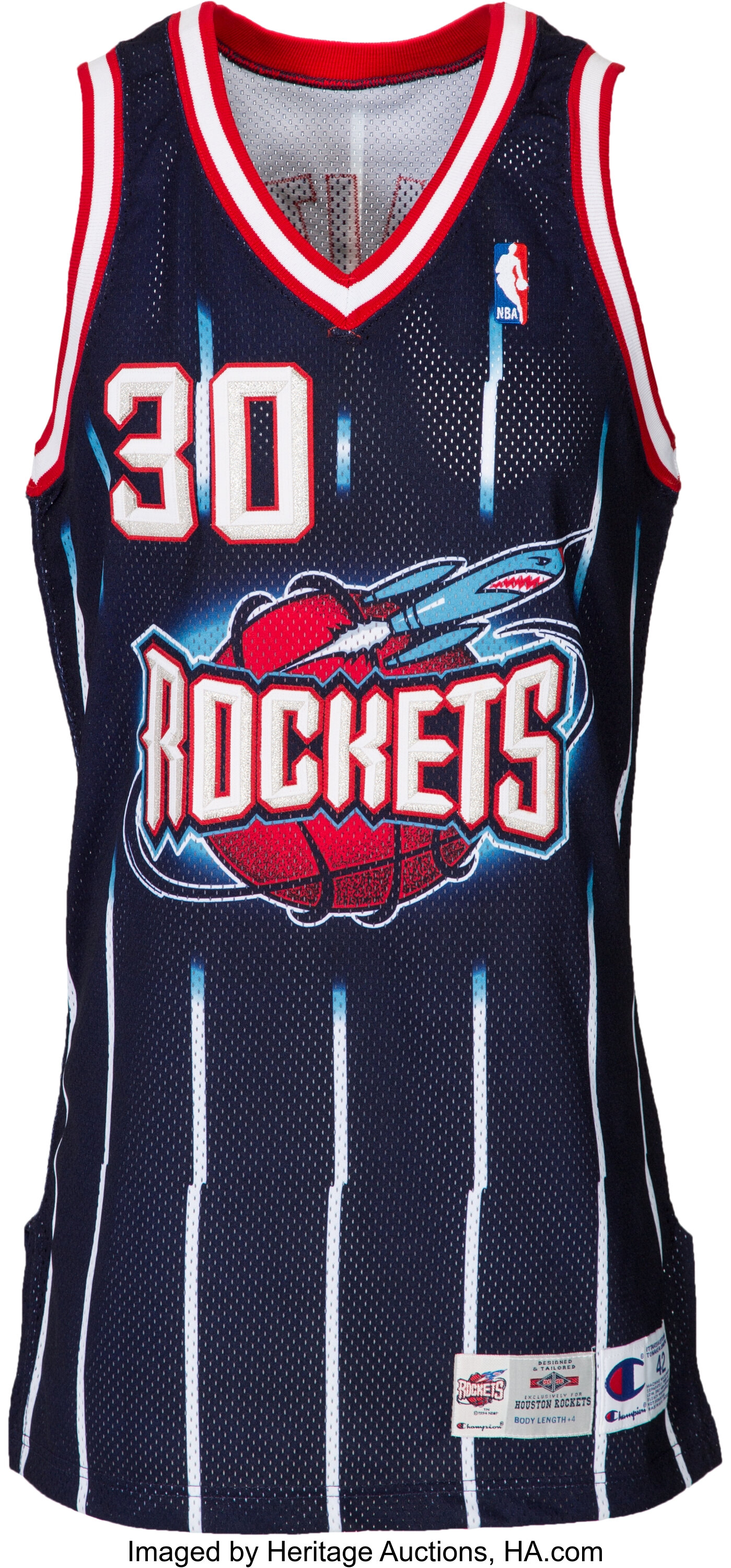 KENNY SMITH  Houston Rockets 1995 Throwback NBA Basketball Jersey