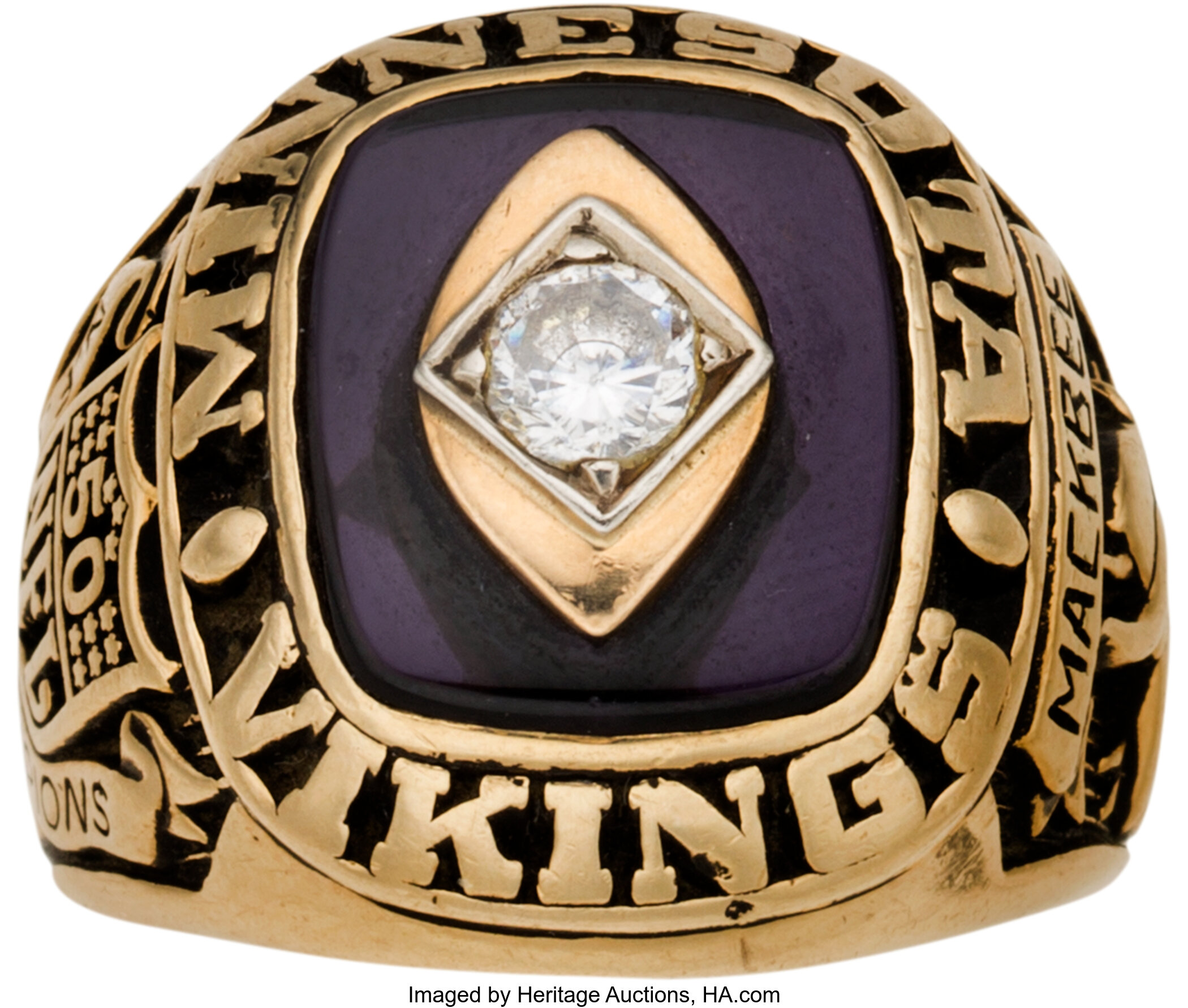 1969 Minnesota Vikings NFL Championship Ring Presented to Earsell, Lot  #81584