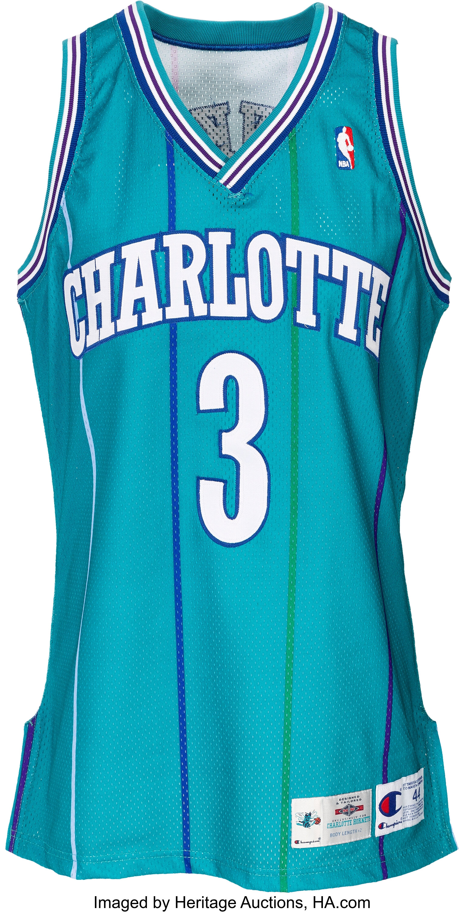 1991-93 Charlotte Hornets Game Worn Jersey and Warm Up Uniform