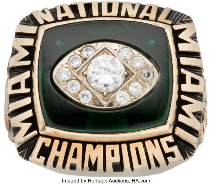 Miami hurricanes national championship on sale rings