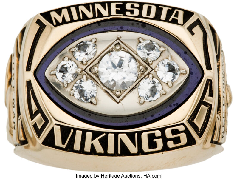 1974 FOREMAN Vikings NFC Championship Ring Replica with Personal