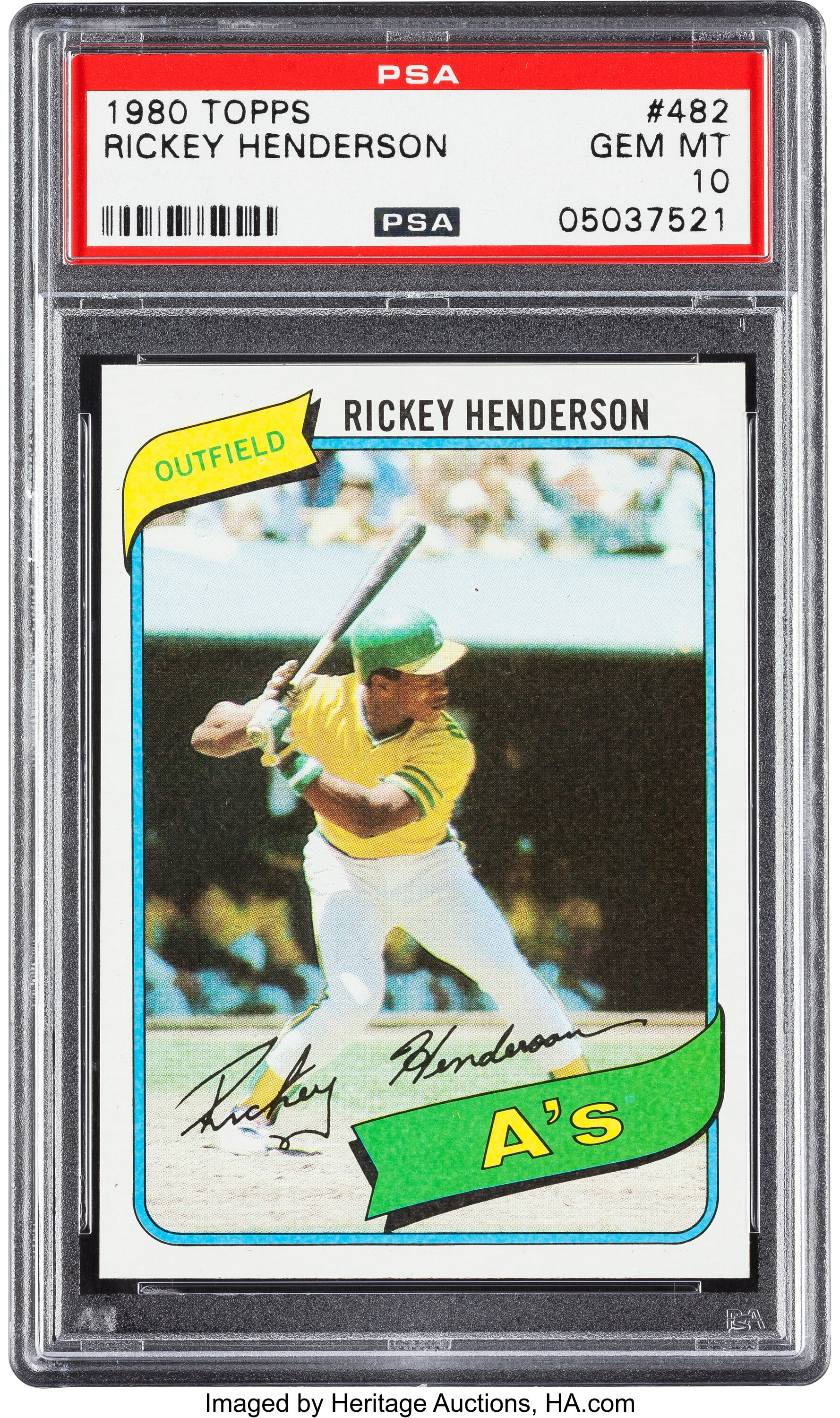 Baseball Cards, Rickey Henderson, Henderson, 2006 Topps, 1980 Topps, A's,  Athletics, Rookie, Rookie of the Week