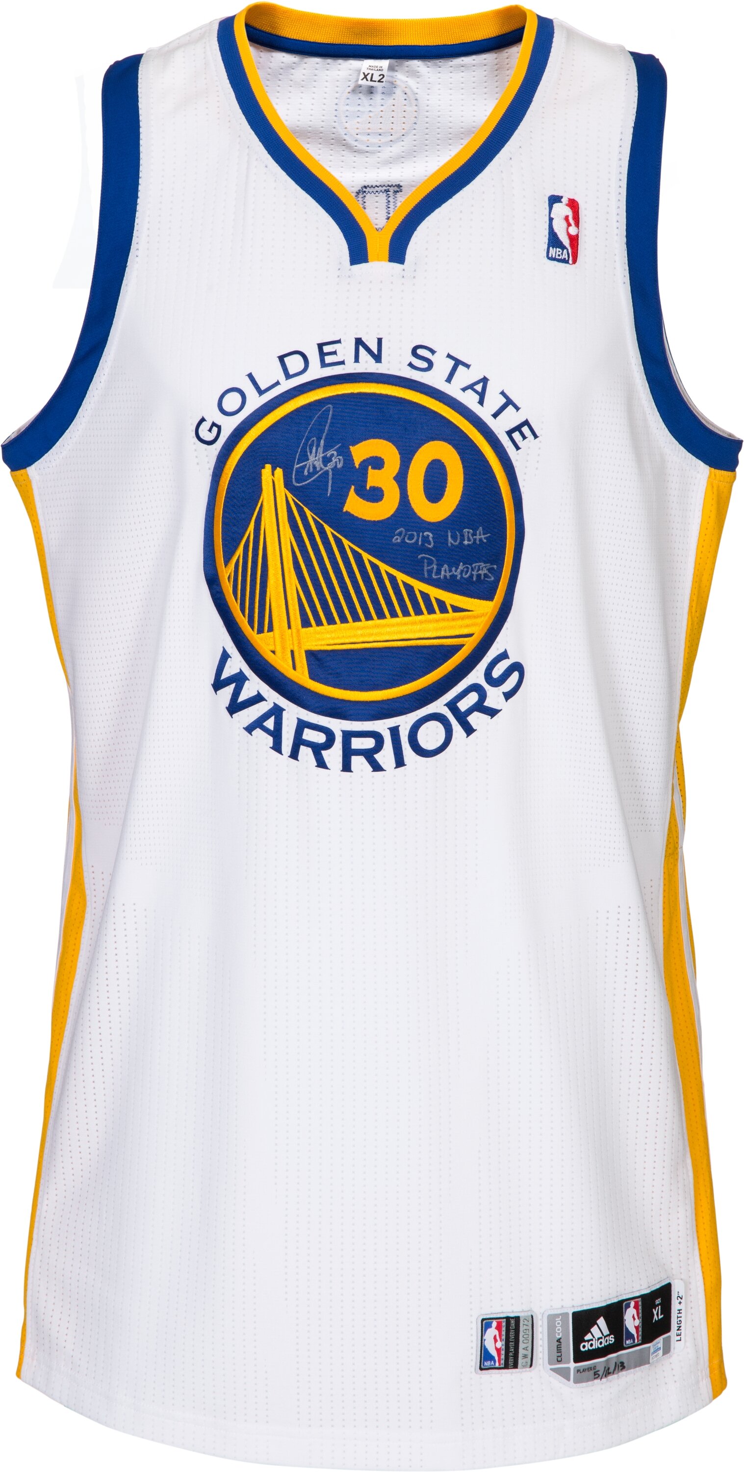 2013 Stephen Curry Golden State Warriors Christmas Day Adidas Jersey NBA,  Mens L