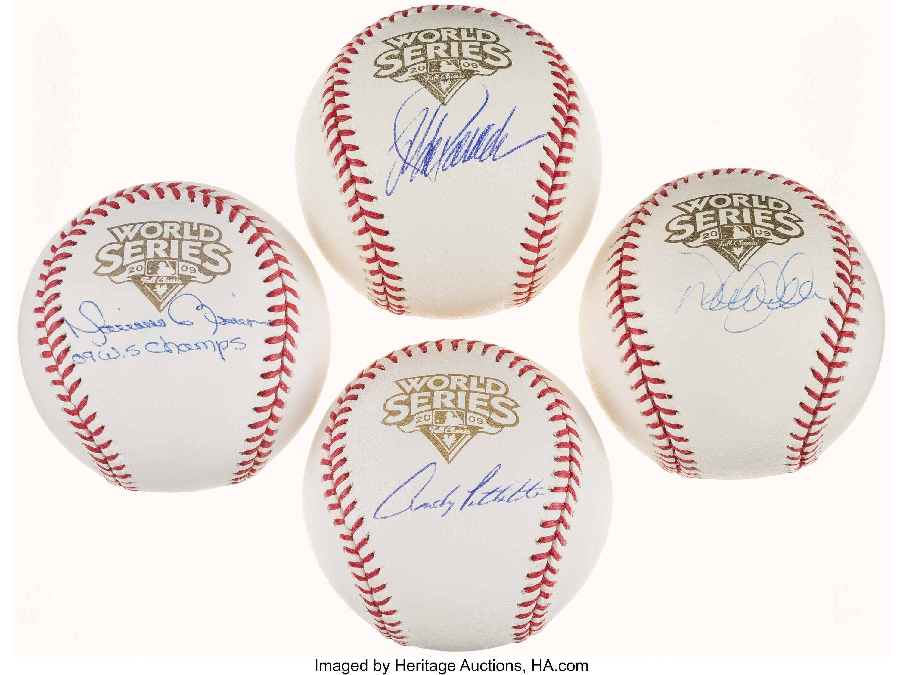 Charitybuzz: New York Yankees The Core Four Signed World Series