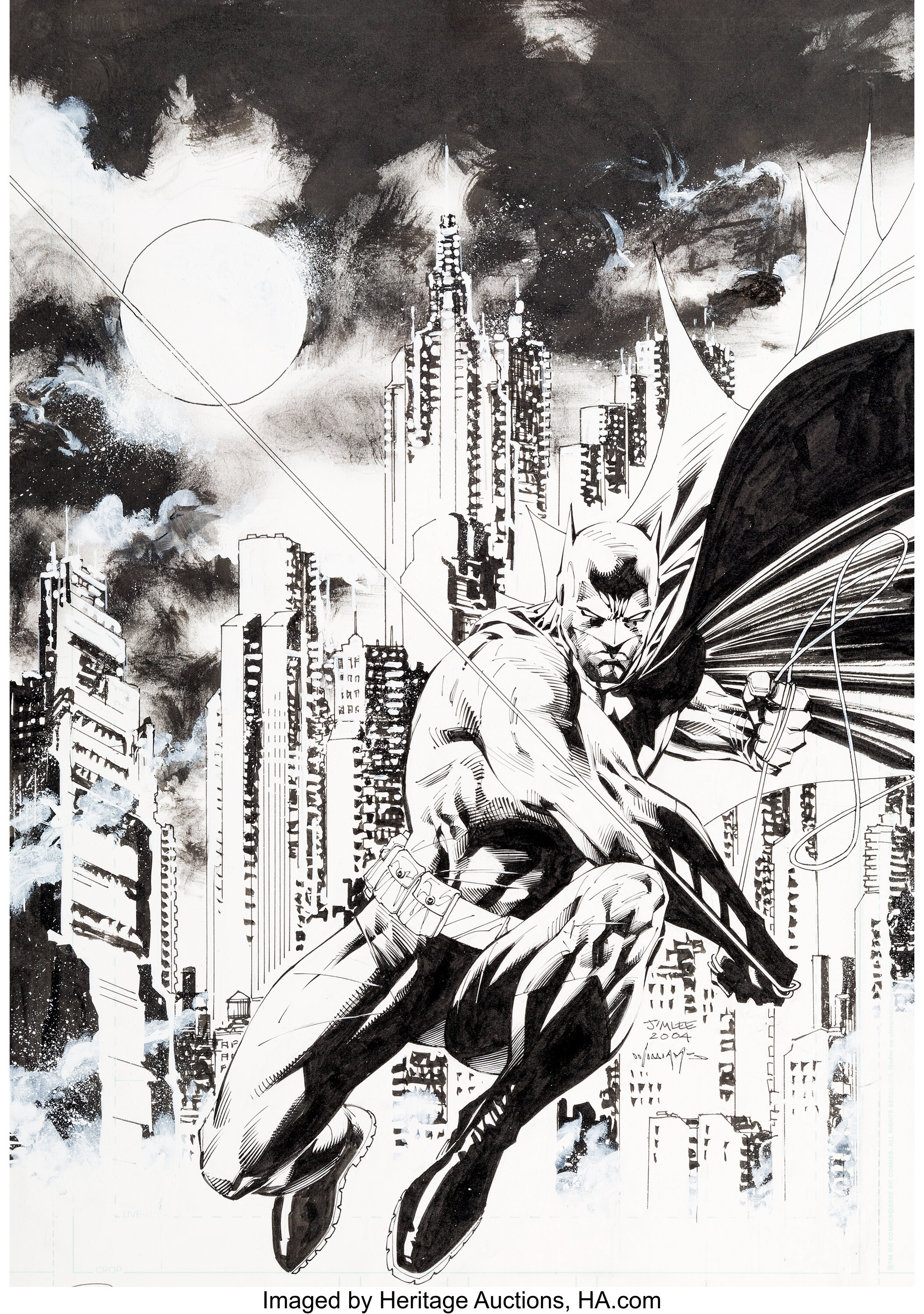 JIM LEE & SCOTT WILLIAMS JUSTICE LEAGUE #10 PAGE 8 SPLASH (LARGE BATMAN  IMAGE & TEAM SHOT!), in ComicLINK.Com Auctions's CLOSED FOCUSED AUCTION  HIGHLIGHTS - 1/2023 Comic Art Gallery Room