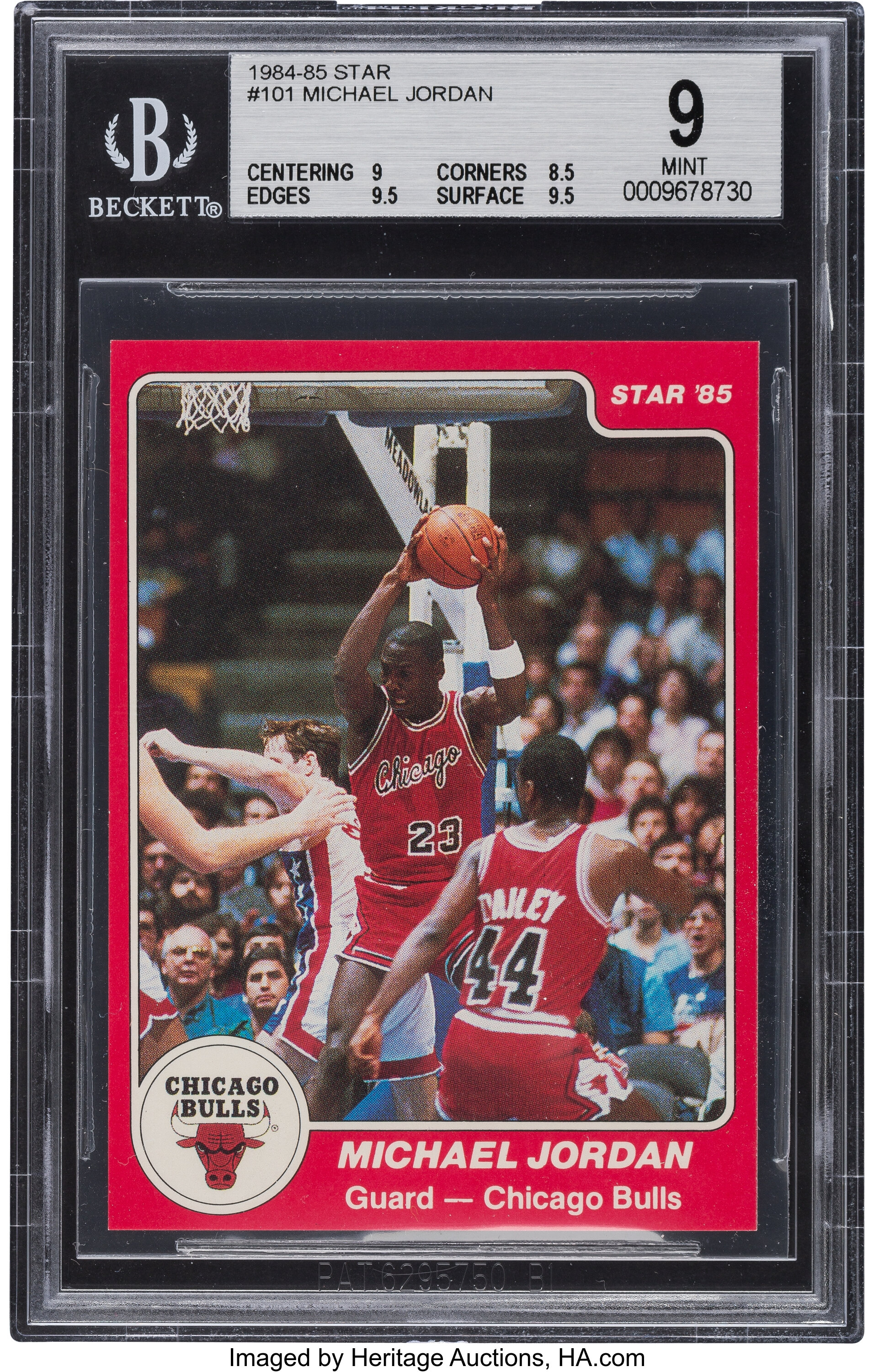 Michael Jordan Autographed 1984-85 Star Rookie Card #195 Chicago Bulls Auto  Grade Near Mint/Mint 8 Vintage Rookie Era Signature Beckett BAS #14228651