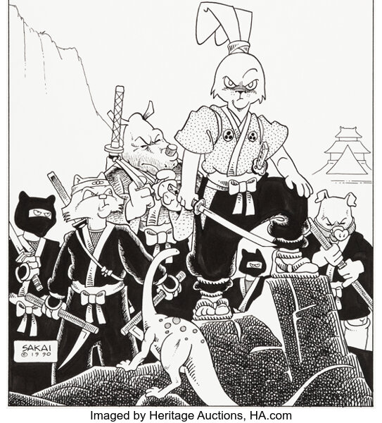 Stan Sakai Usagi Yojimbo Book 4 Cover Rough Original Art
