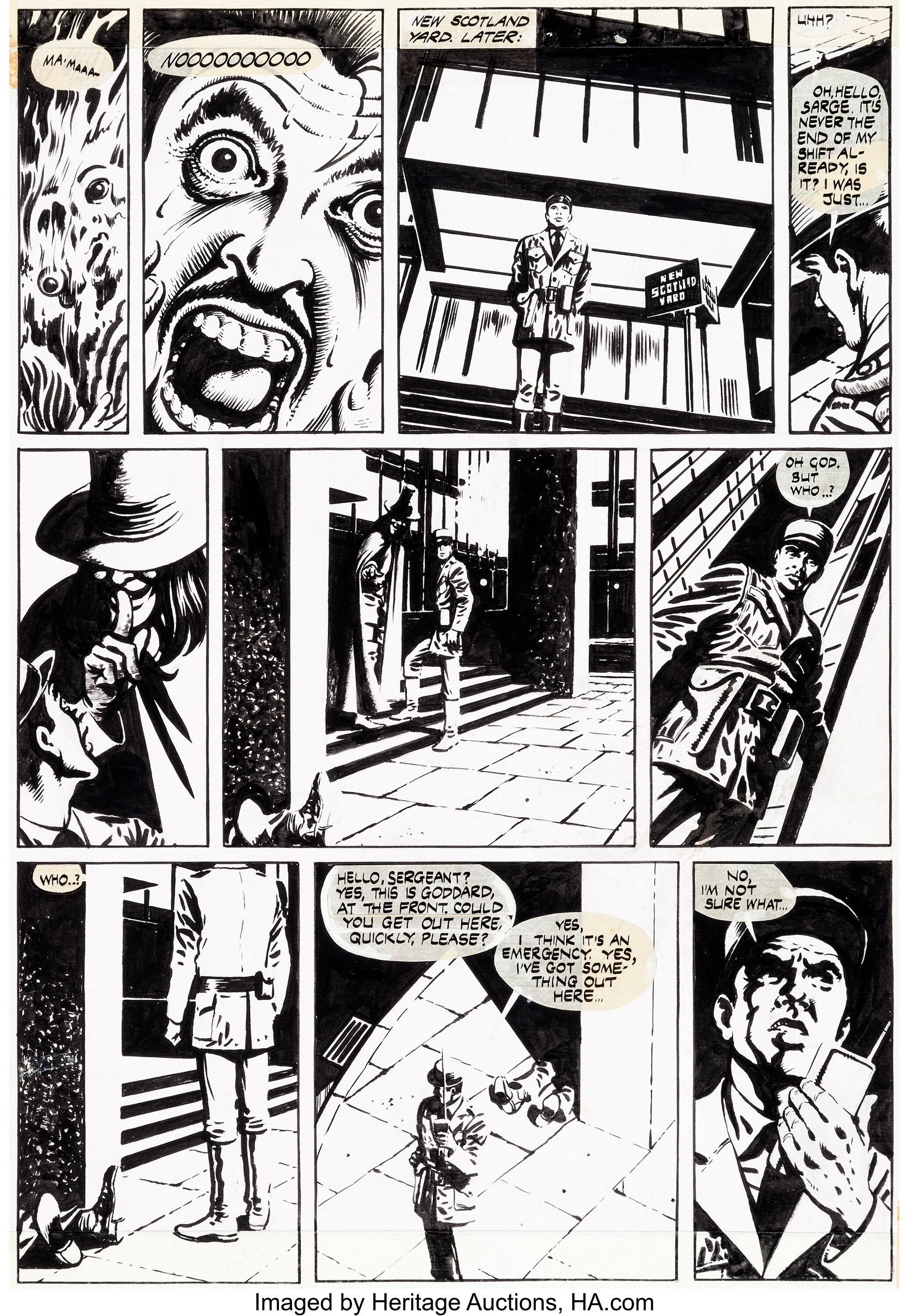 David Lloyd Warrior Magazine #4 Story Page 6 V for Vendetta, Lot #93152