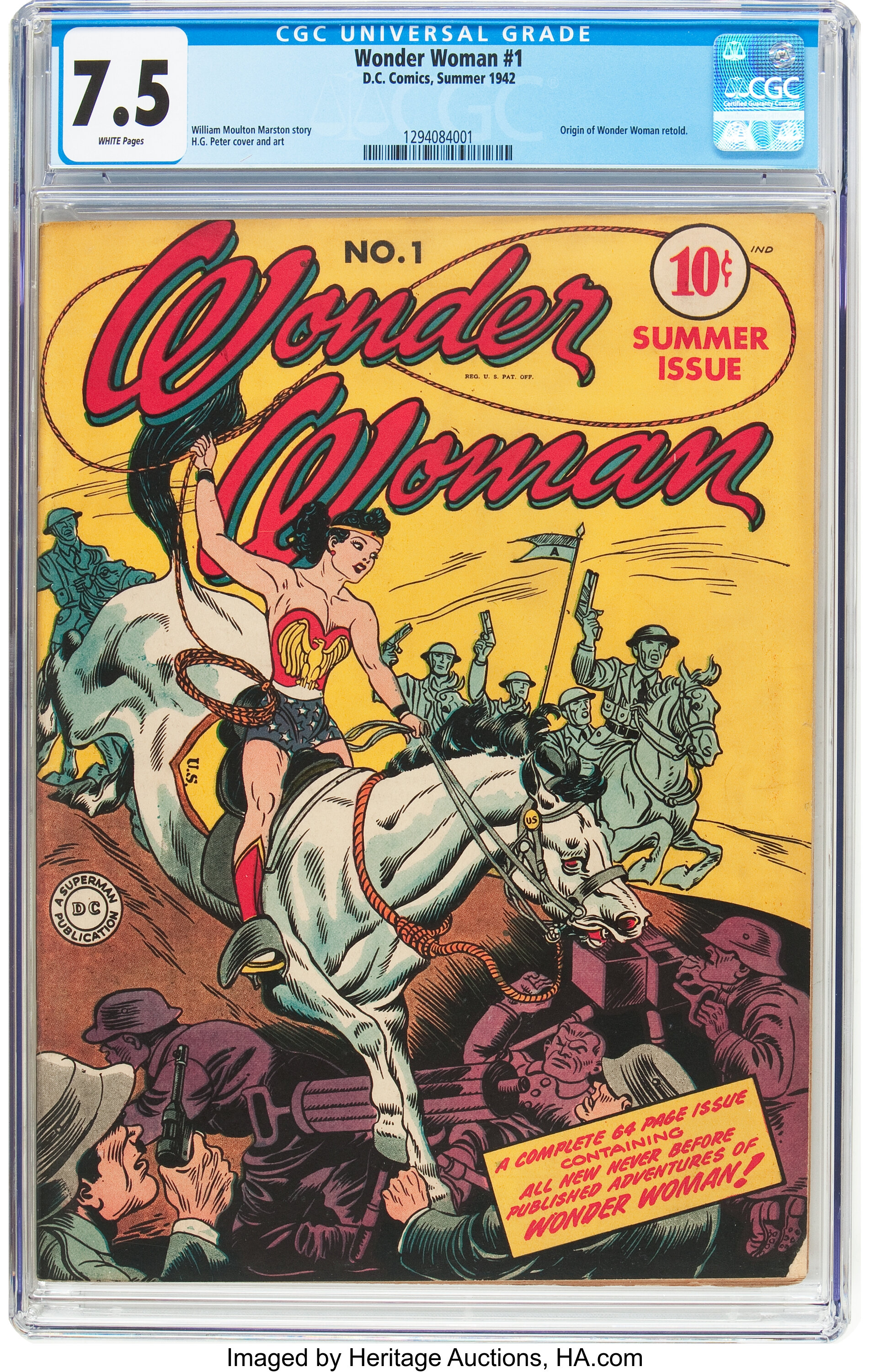 More Fun Comics #94 (DC, 1943) CGC VF- 7.5 Off-white to white pages., Lot  #7836