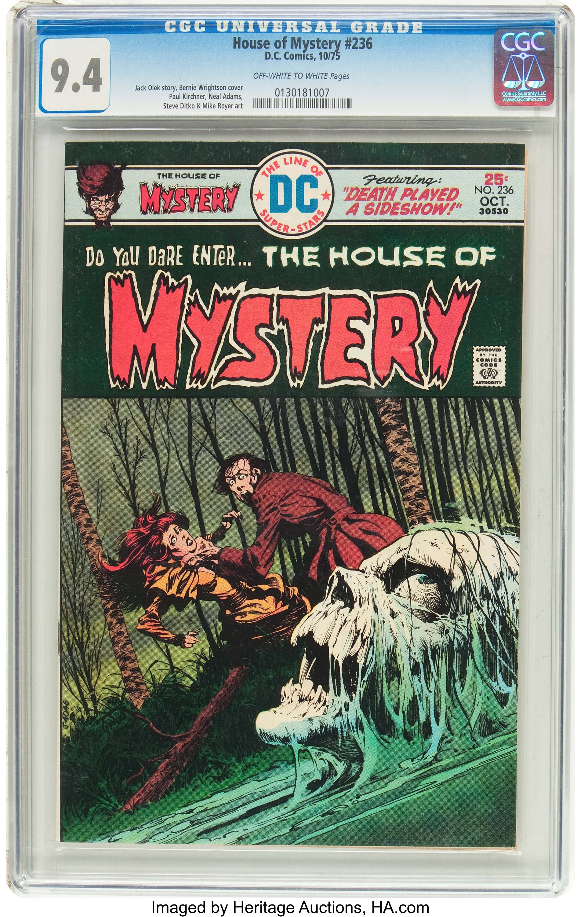 House of Mystery #236 (DC, 1975) CGC NM 9.4 Off-white to white | Lot #13481  | Heritage Auctions