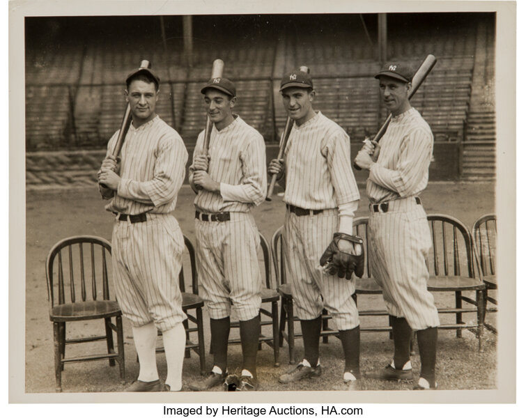 1927 Yankees Pitching Staff Original News Photograph, PSA/DNA Type, Lot  #50054