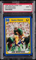 Signed 1990 Notre Dame 200 Collegiate Collection Joe Montana #1 PSA, Lot  #43232