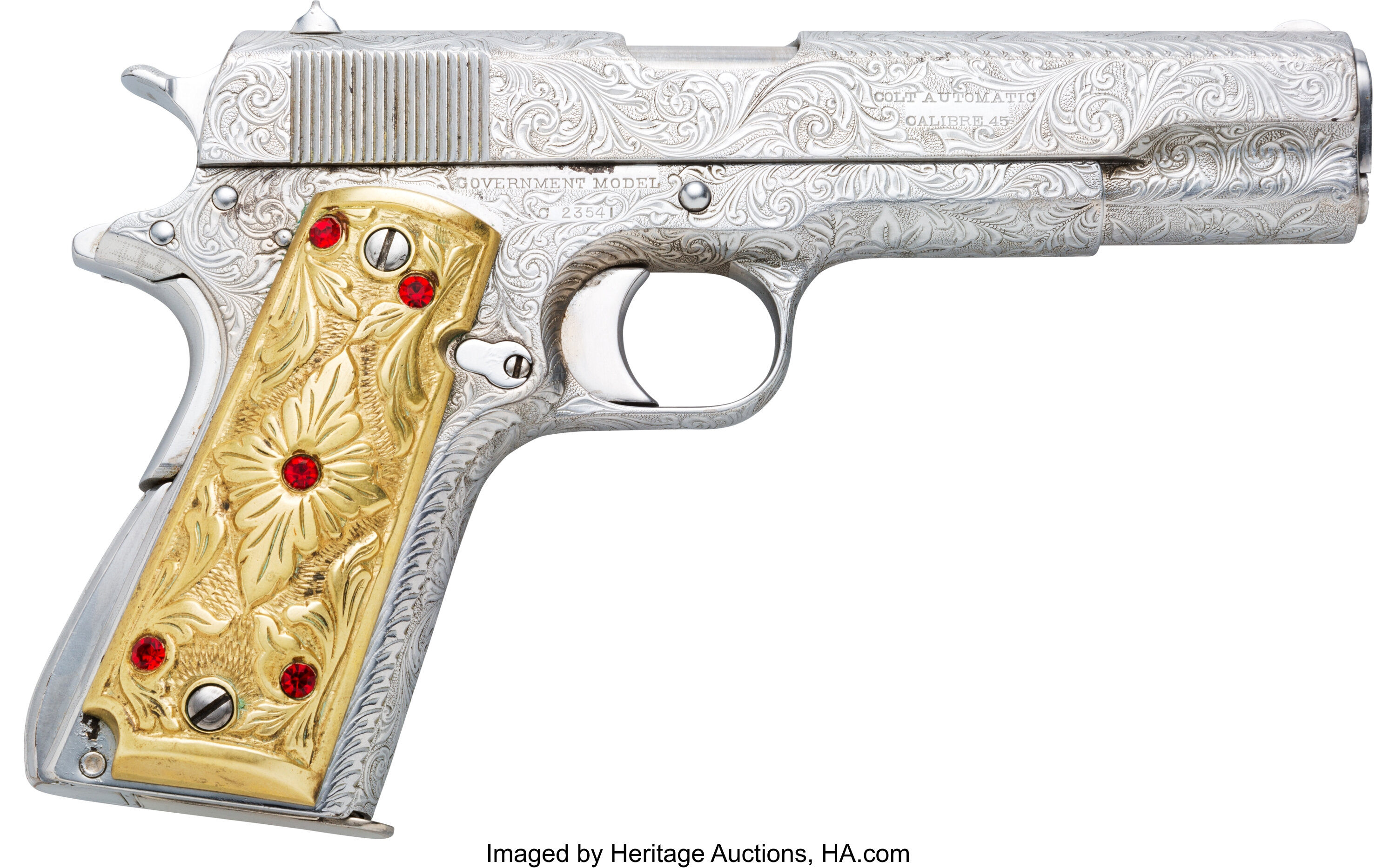 Engraved Colt 1911 Government Model Semi Automatic Pistol Lot 40287 Heritage Auctions 8750