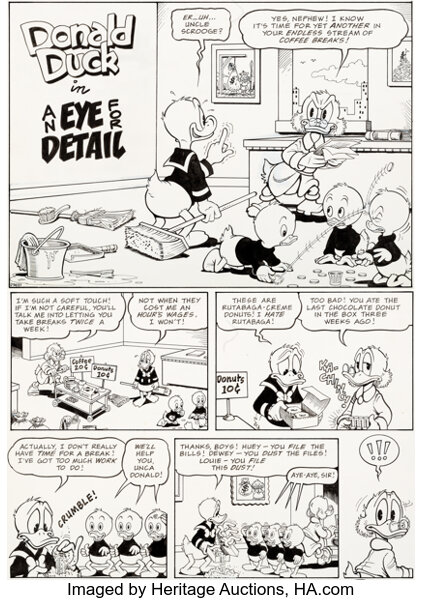 Don Rosa: Huey, Dewey, and Louie Sketch, in Eric C's Don Rosa Comic Art  Gallery Room