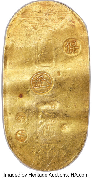 Japan: Tempo gold Koban ND (1837-1858) XF - Chop Marks,... Japan