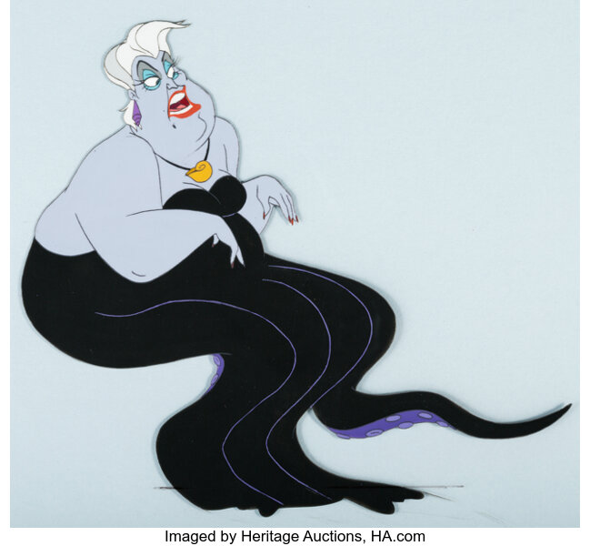 Ursula animation cel from The Little Mermaid