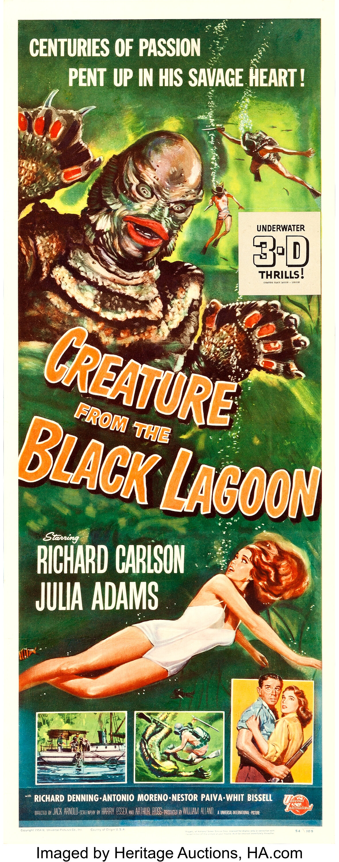 Creature from the Black Lagoon (Universal International, 1954). | Lot ...