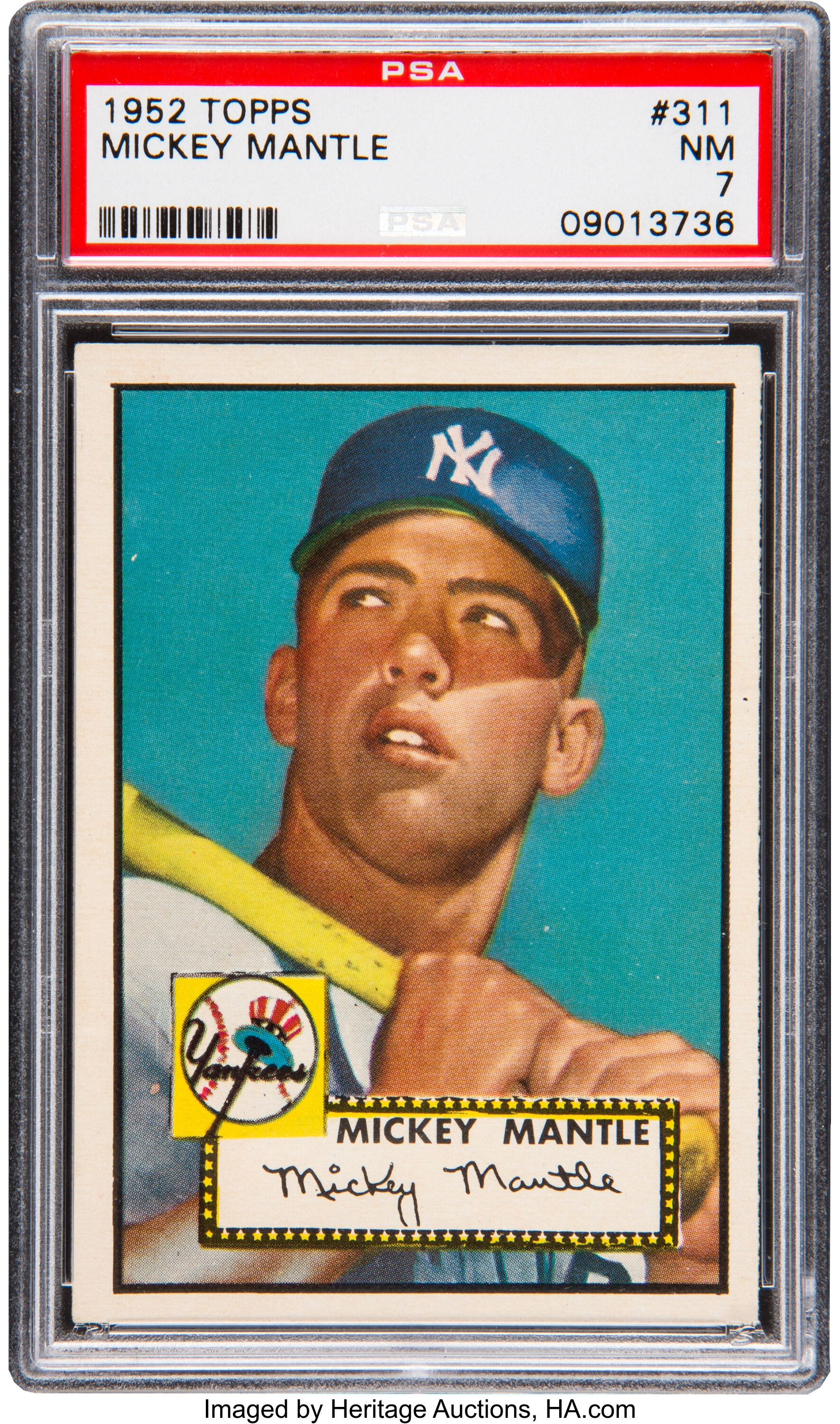 1952 Topps 311 Mickey Mantle Rookie Card REPRINT 