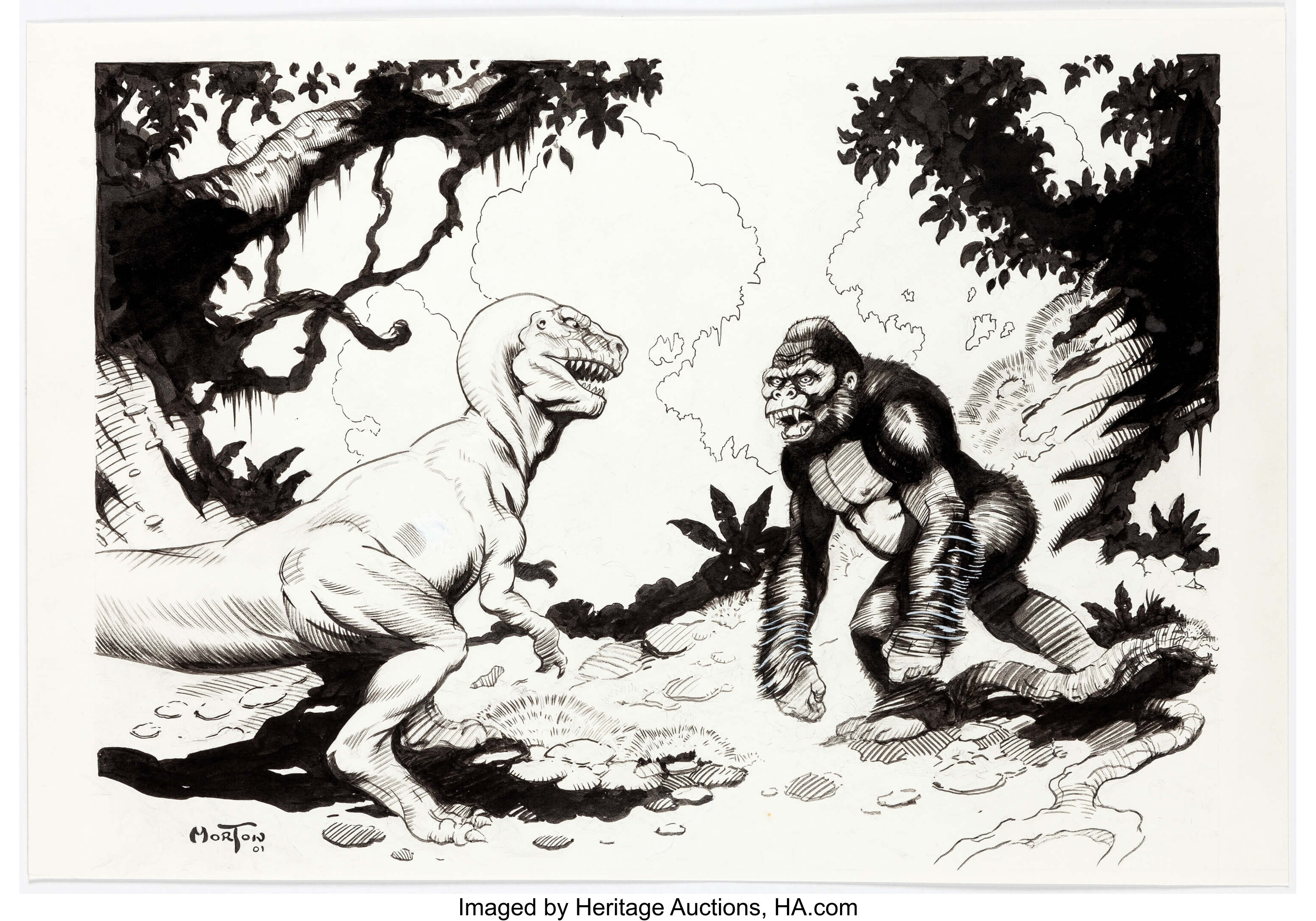 gorilla vs t rex