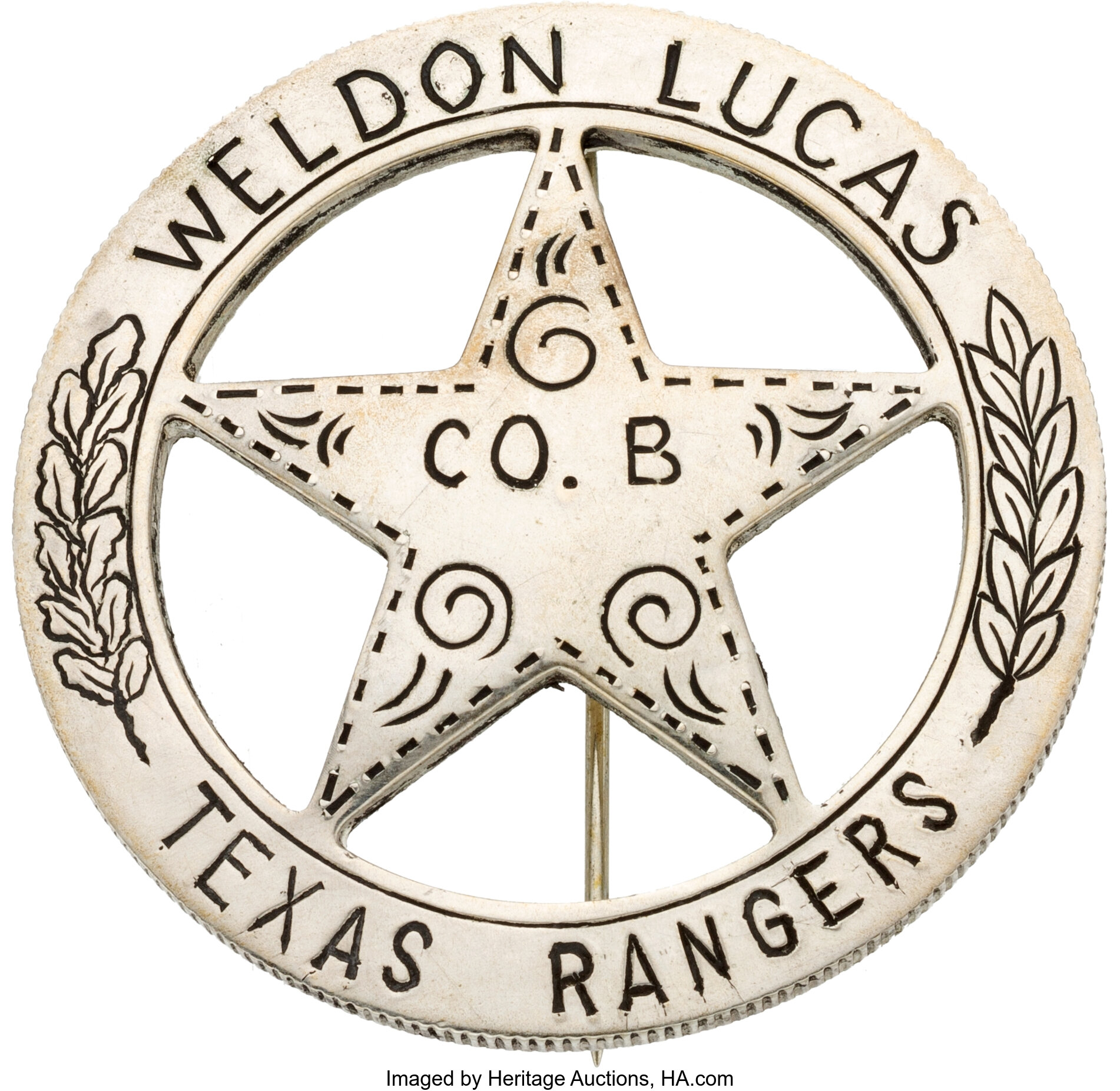 Sold at Auction: Vintage Texas Ranger Badge