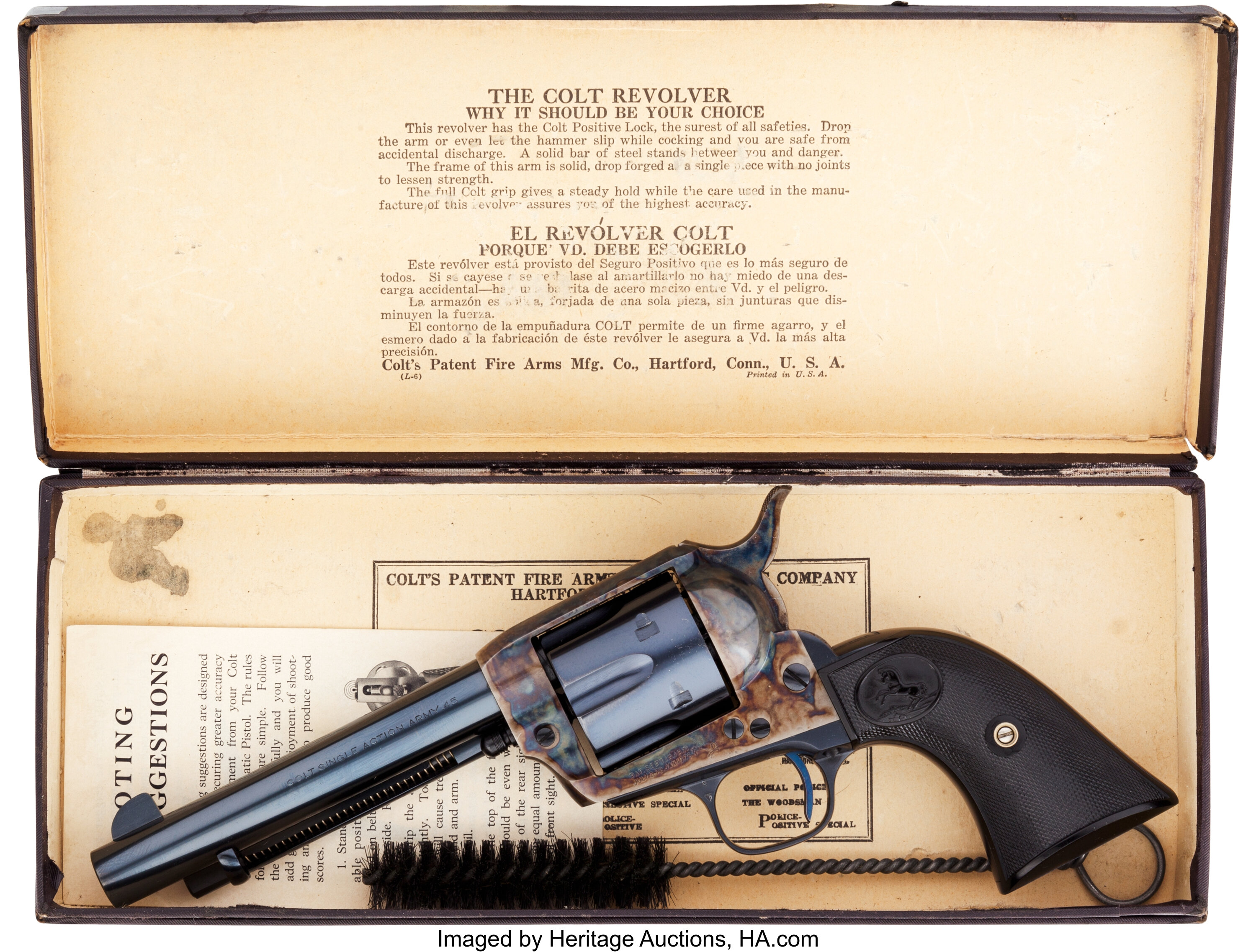 Exceptional Boxed Pre War Colt Single Action Army Revolver Lot 40034 Heritage Auctions