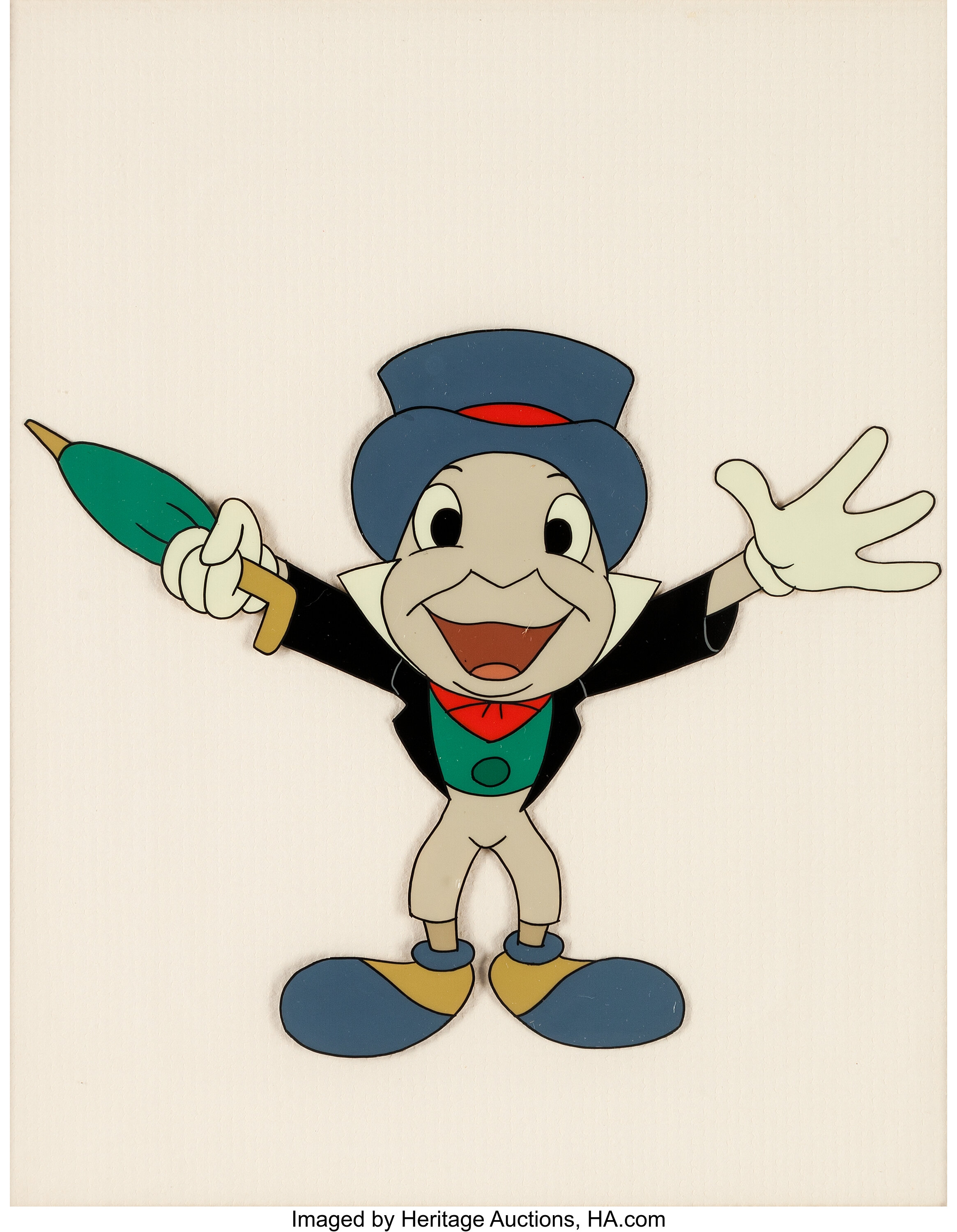 From All of Us To All of You Jiminy Cricket Production Cel (Walt | Lot ...