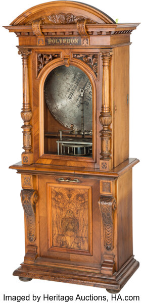 A Large German Renaissance-Style Coin Operated Carved and