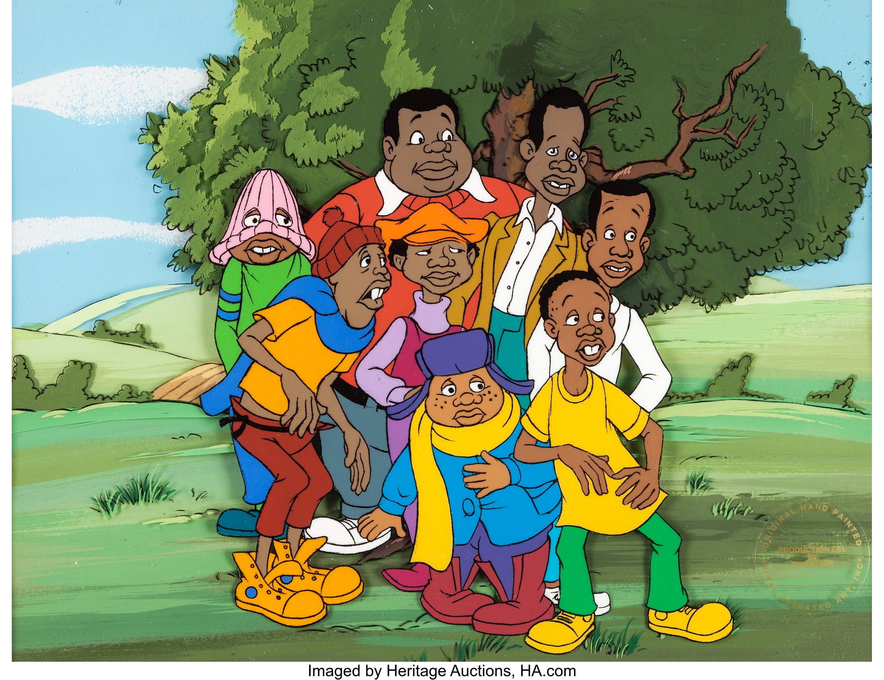 Fat Albert And The Cosby Kids Production Cel And Master Painted