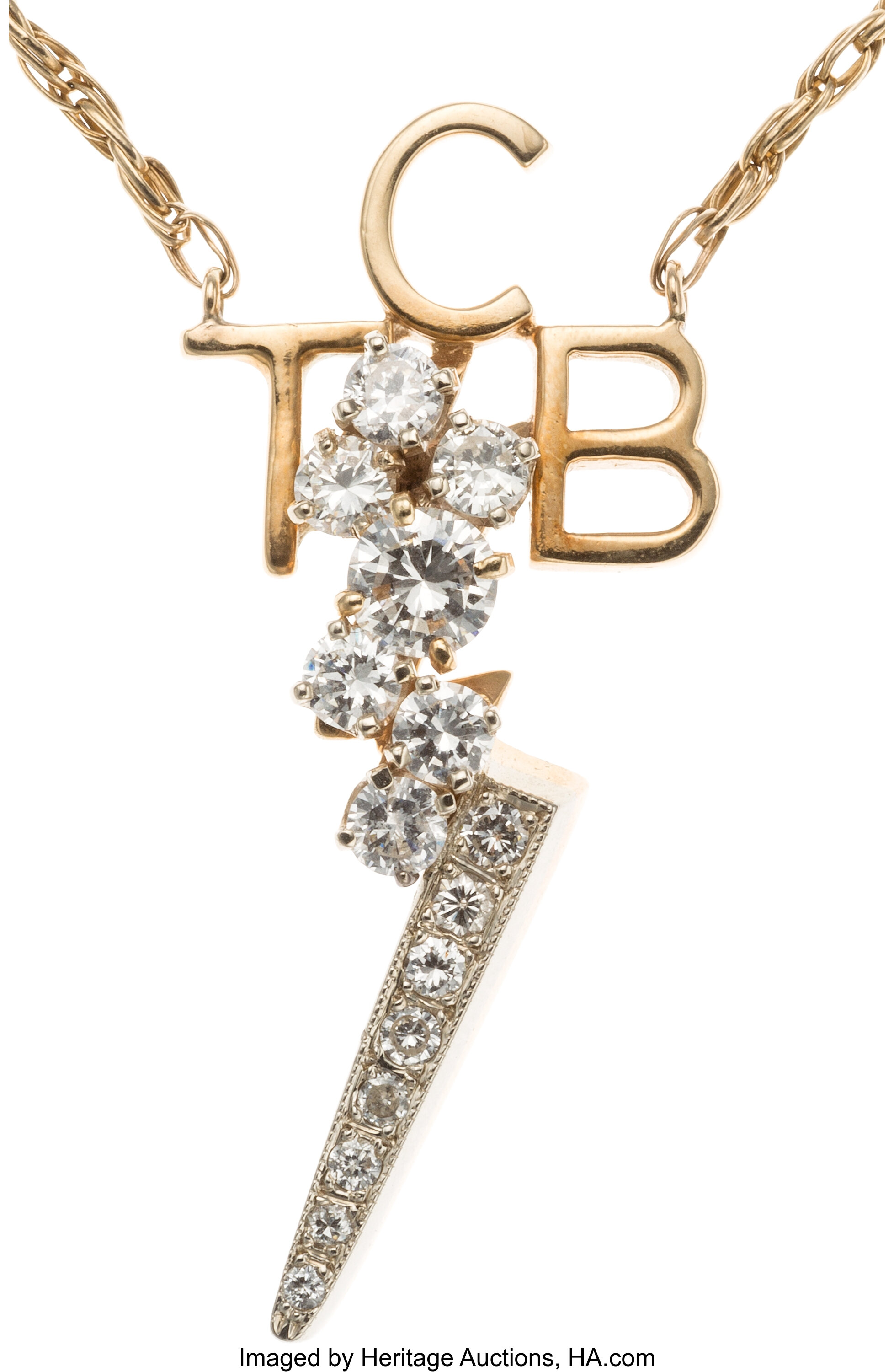 Elvis tcb 14k gold necklace sale