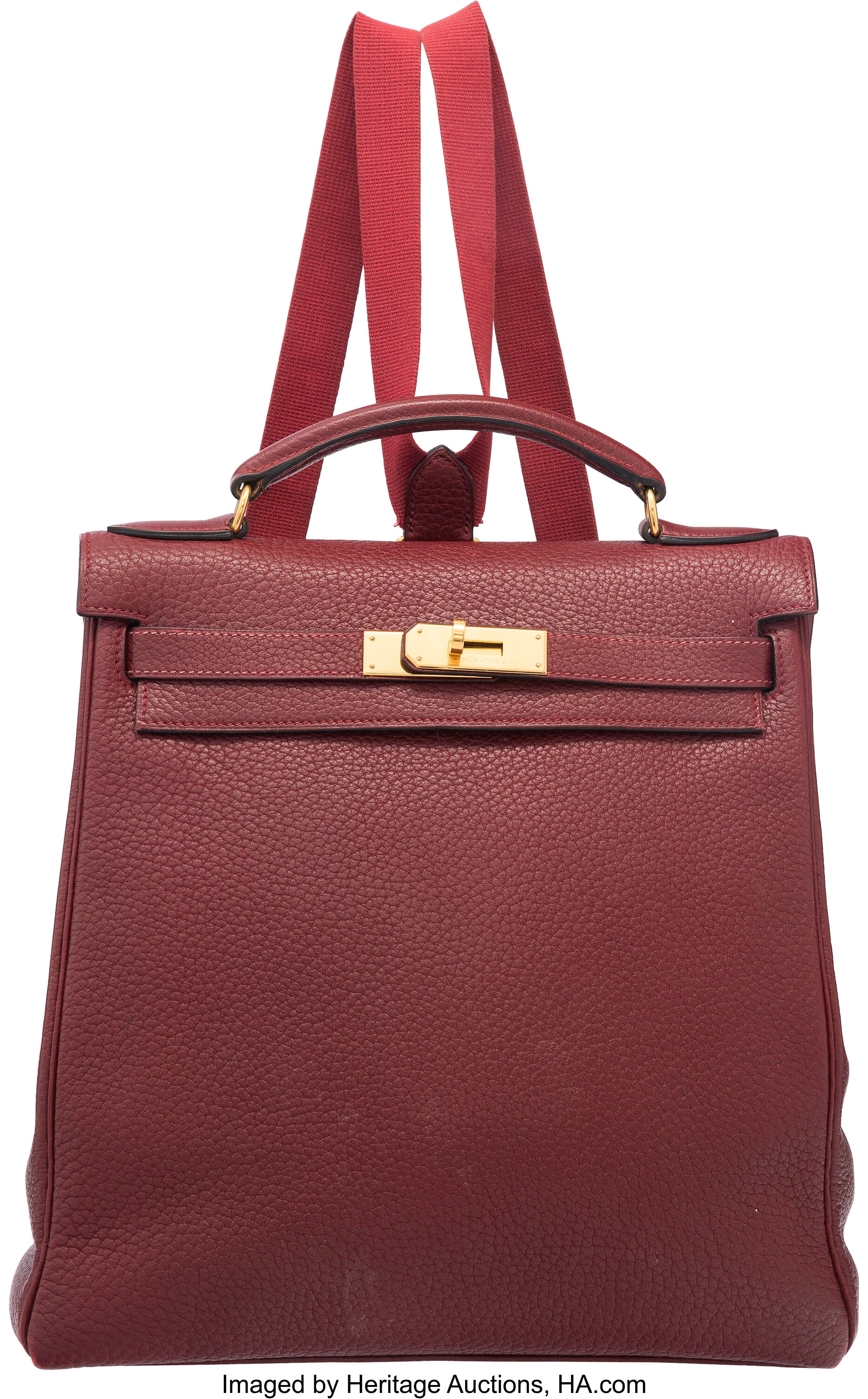 Rouge H Birkin 40cm in Fjord Leather with Gold Hardware, 2001