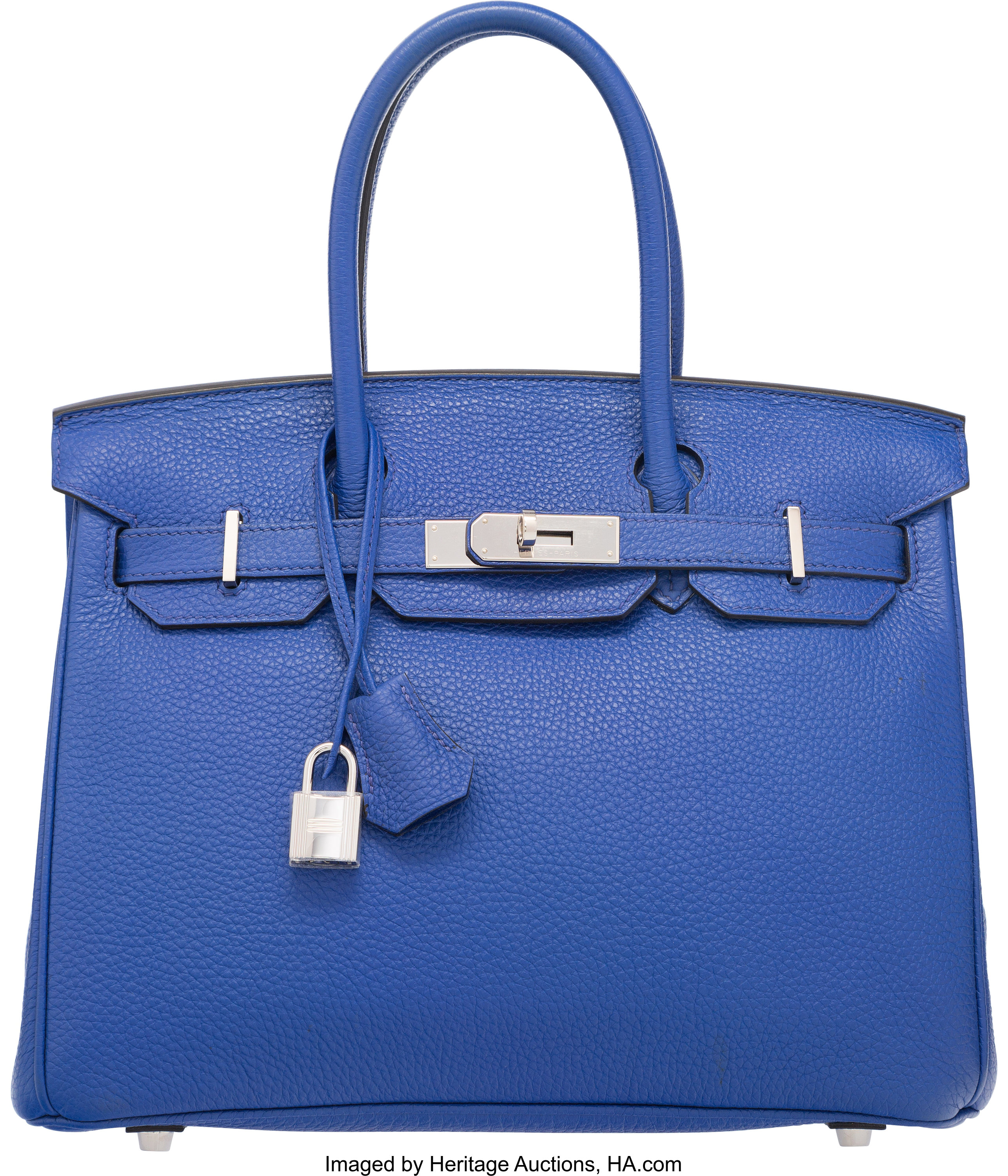 Hermes 30cm Blue Electric Togo Leather Birkin Bag with Palladium | Lot ...