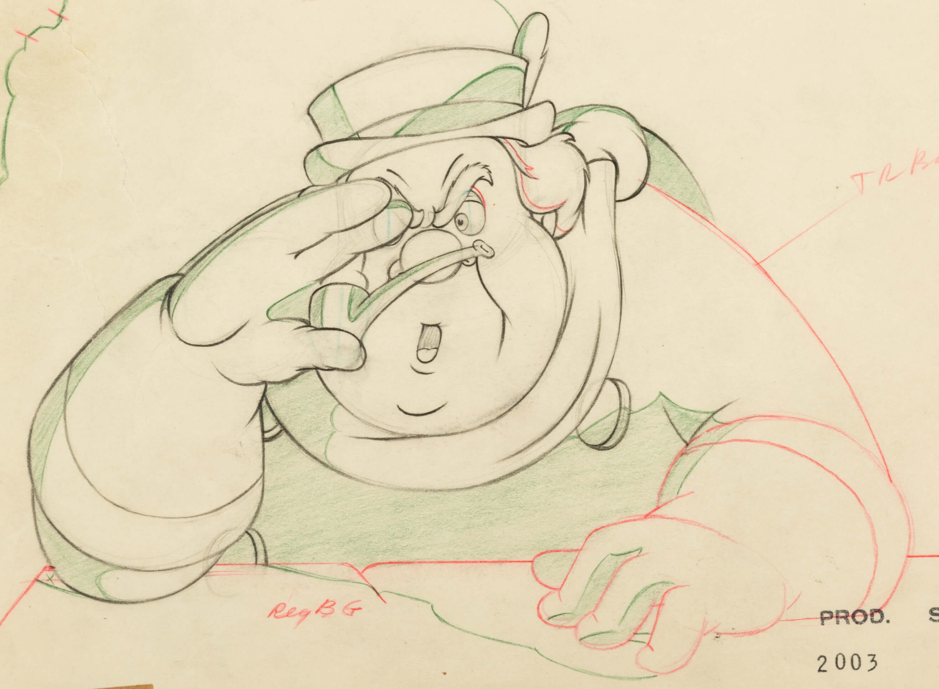 Pinocchio Coachman Animation Drawing (Walt Disney, 1940).. ... | Lot ...