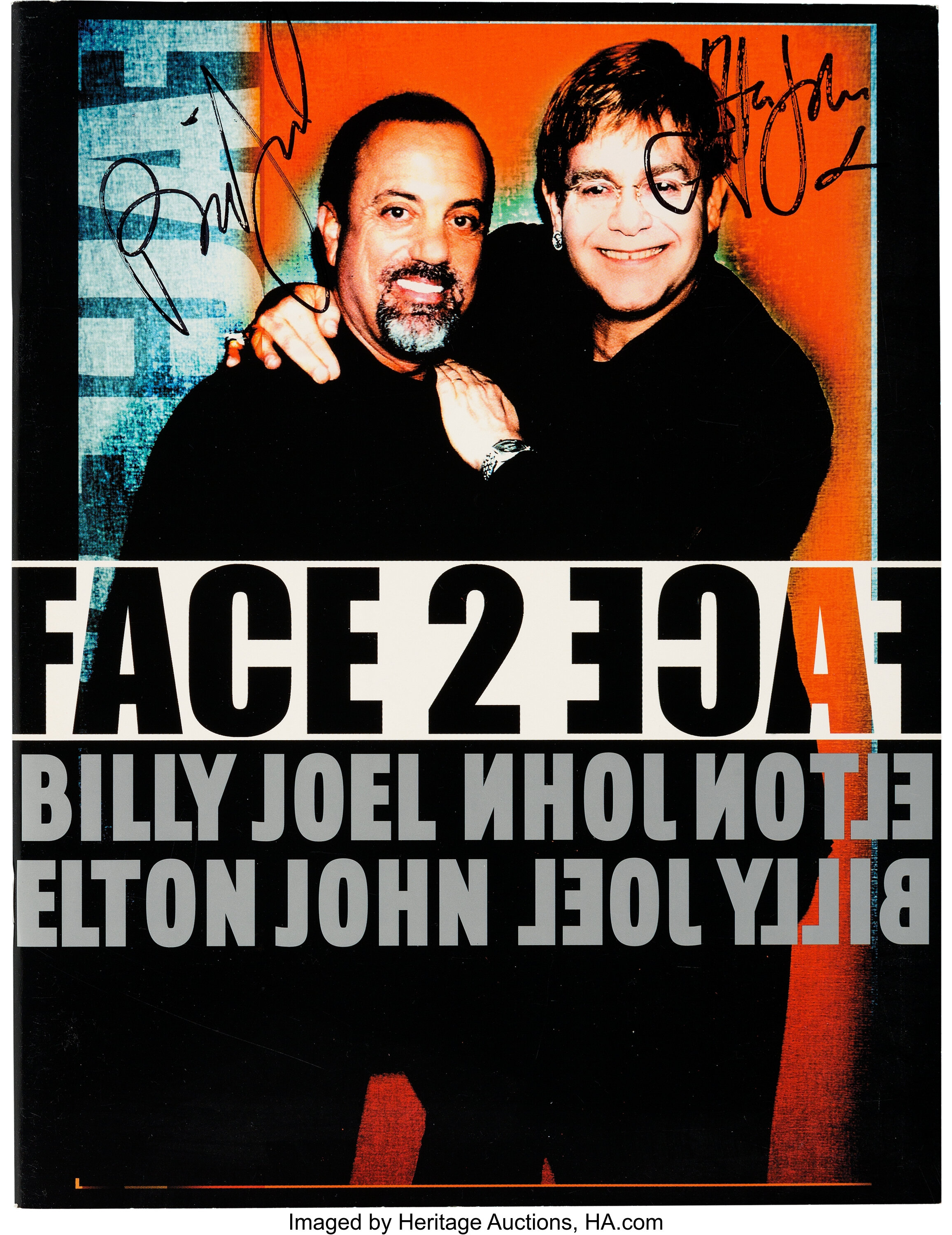 Elton John and Billy Joel Signed 