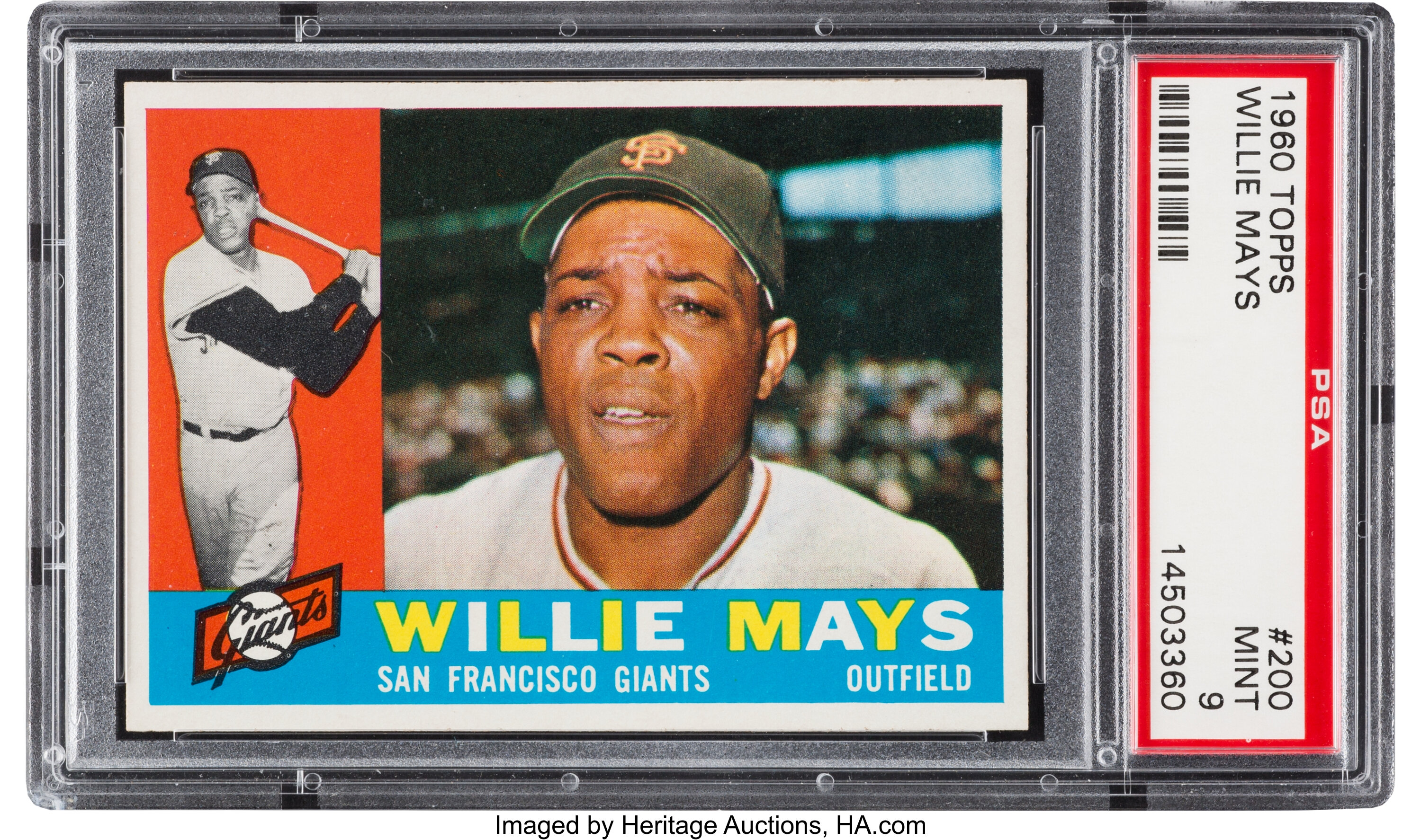 1960 Topps Willie Mays #200 PSA Mint 9.... Baseball Cards Singles | Lot ...